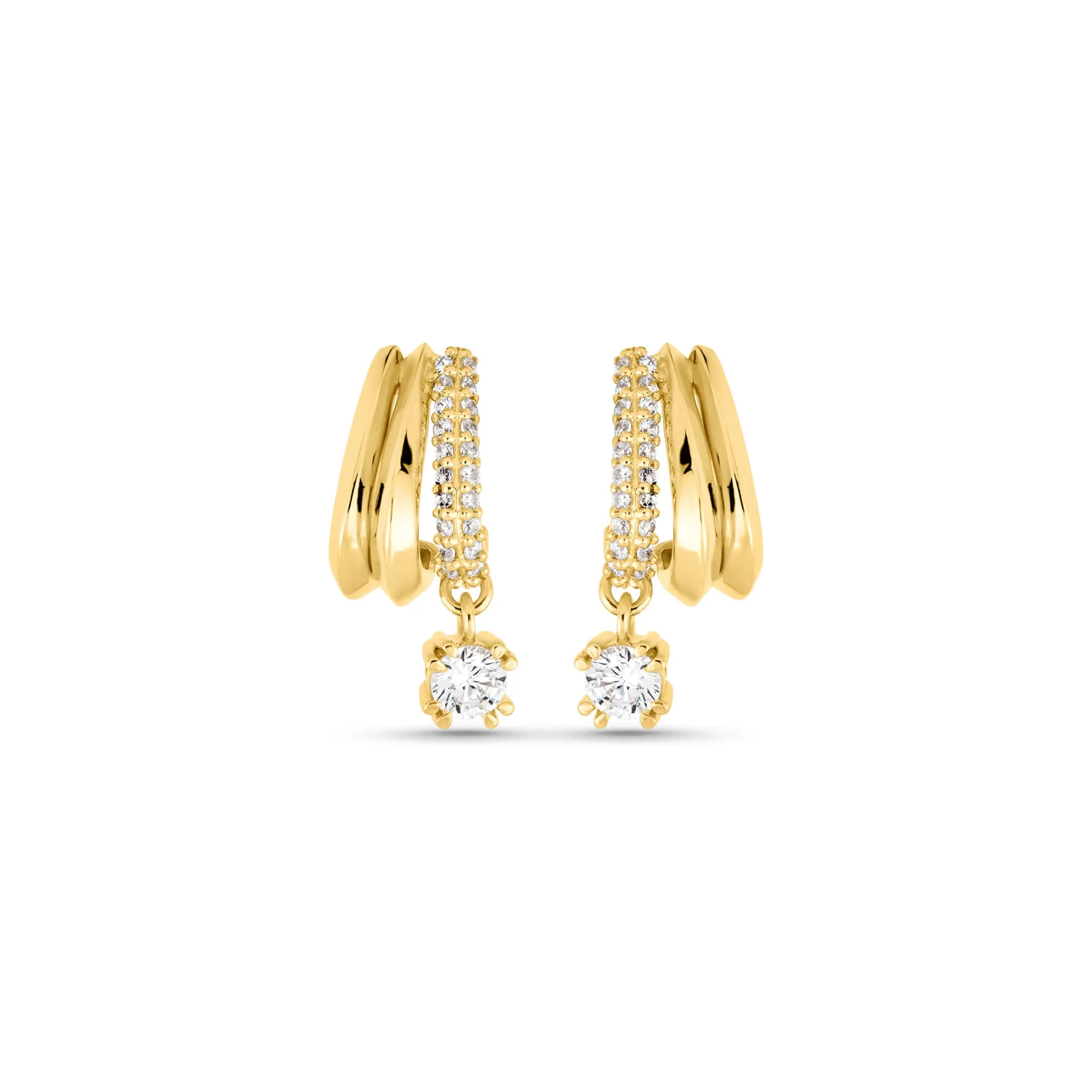 Waverly Diamond Cuff Drop Earrings - 1