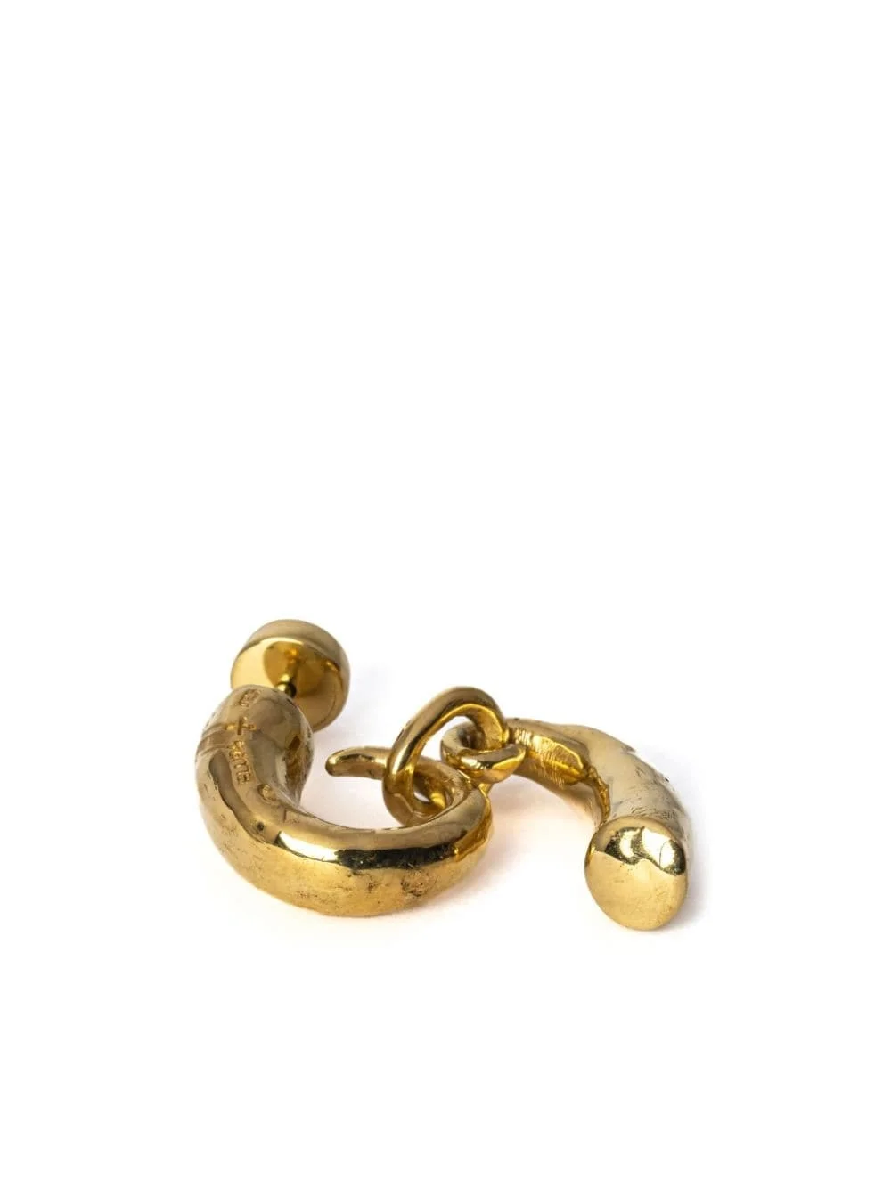 Little Horn gold-plated pendant earring - 1
