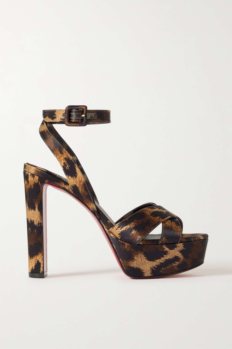Supramariza 130 leopard-print satin pumps 1