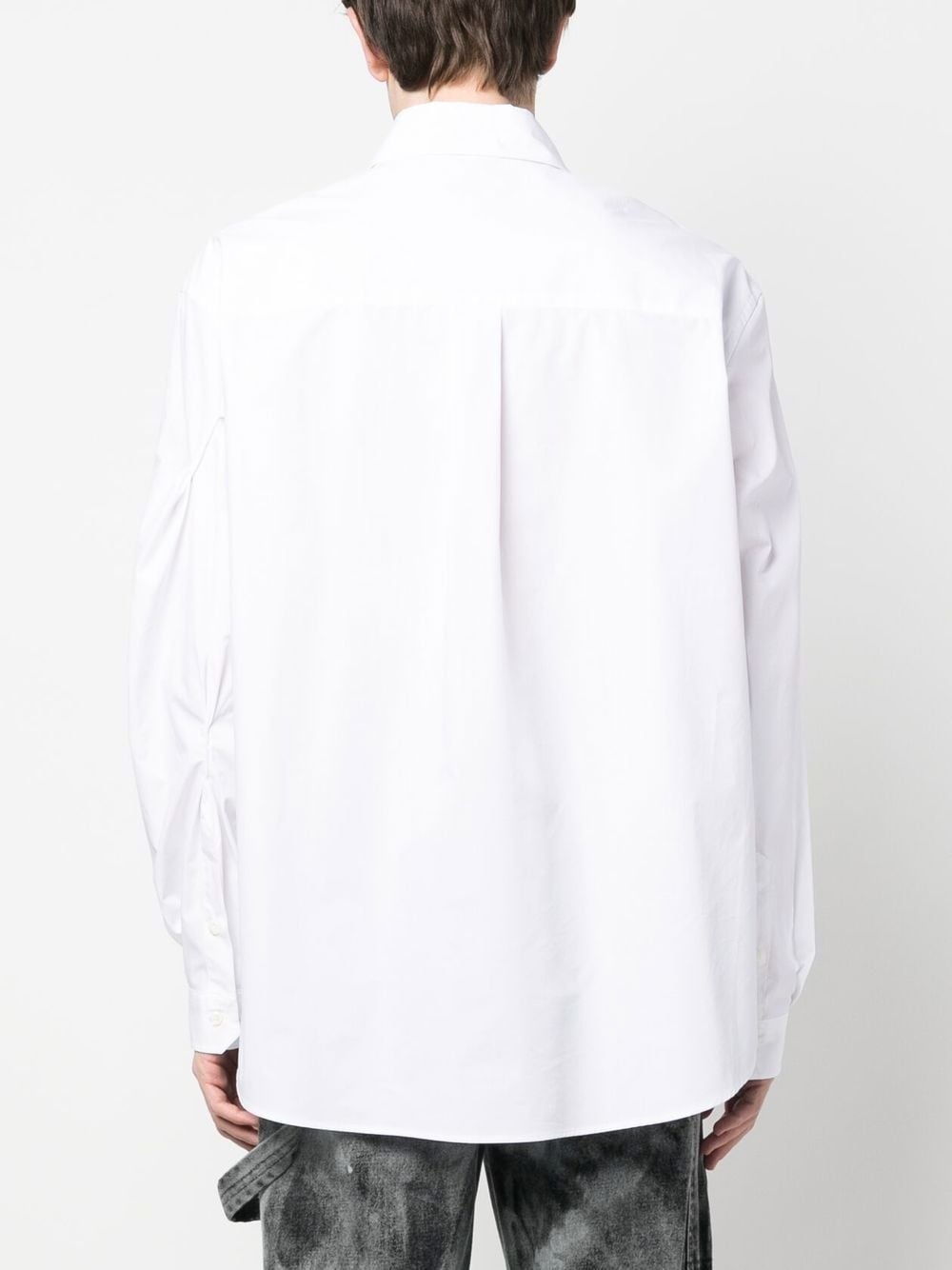 pinched-detail cotton shirt - 4