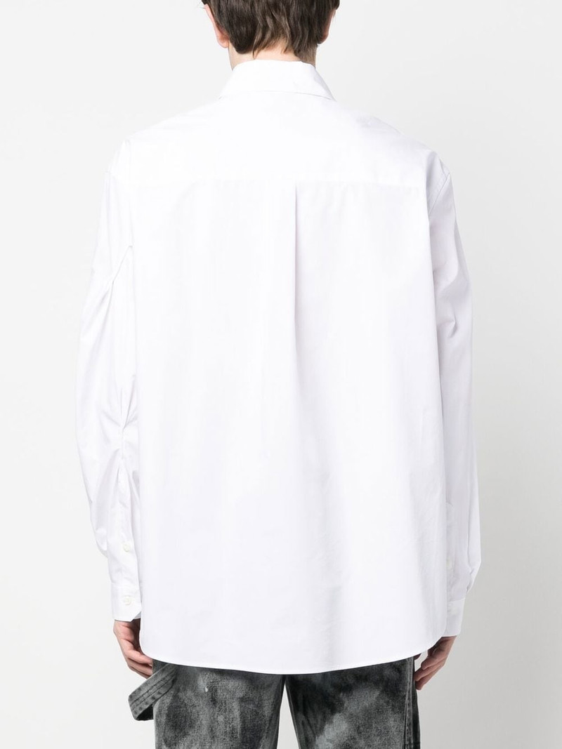 pinched-detail cotton shirt 4