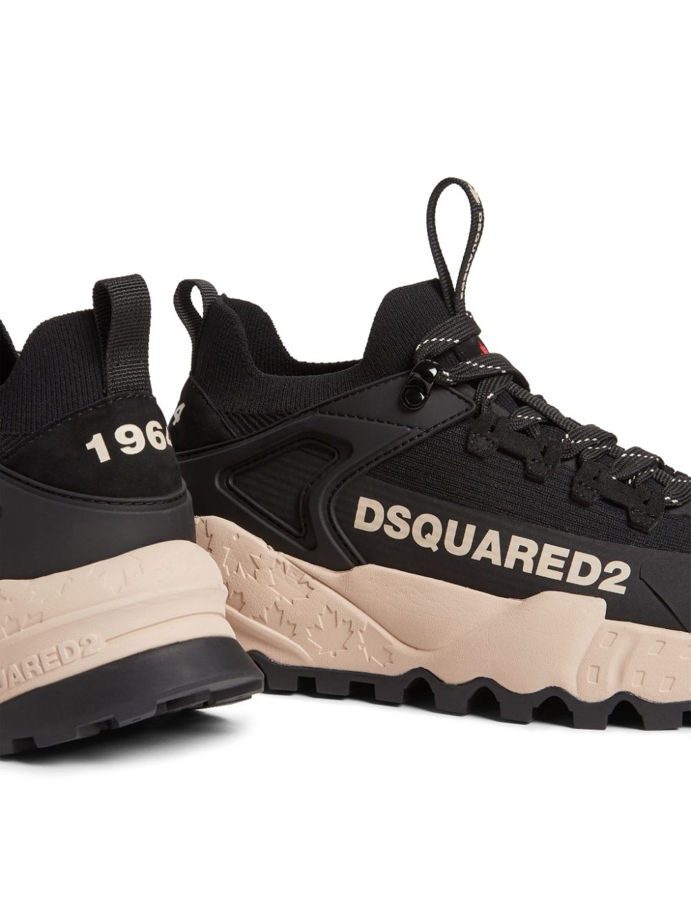 lace-up low-top sneakers - 4