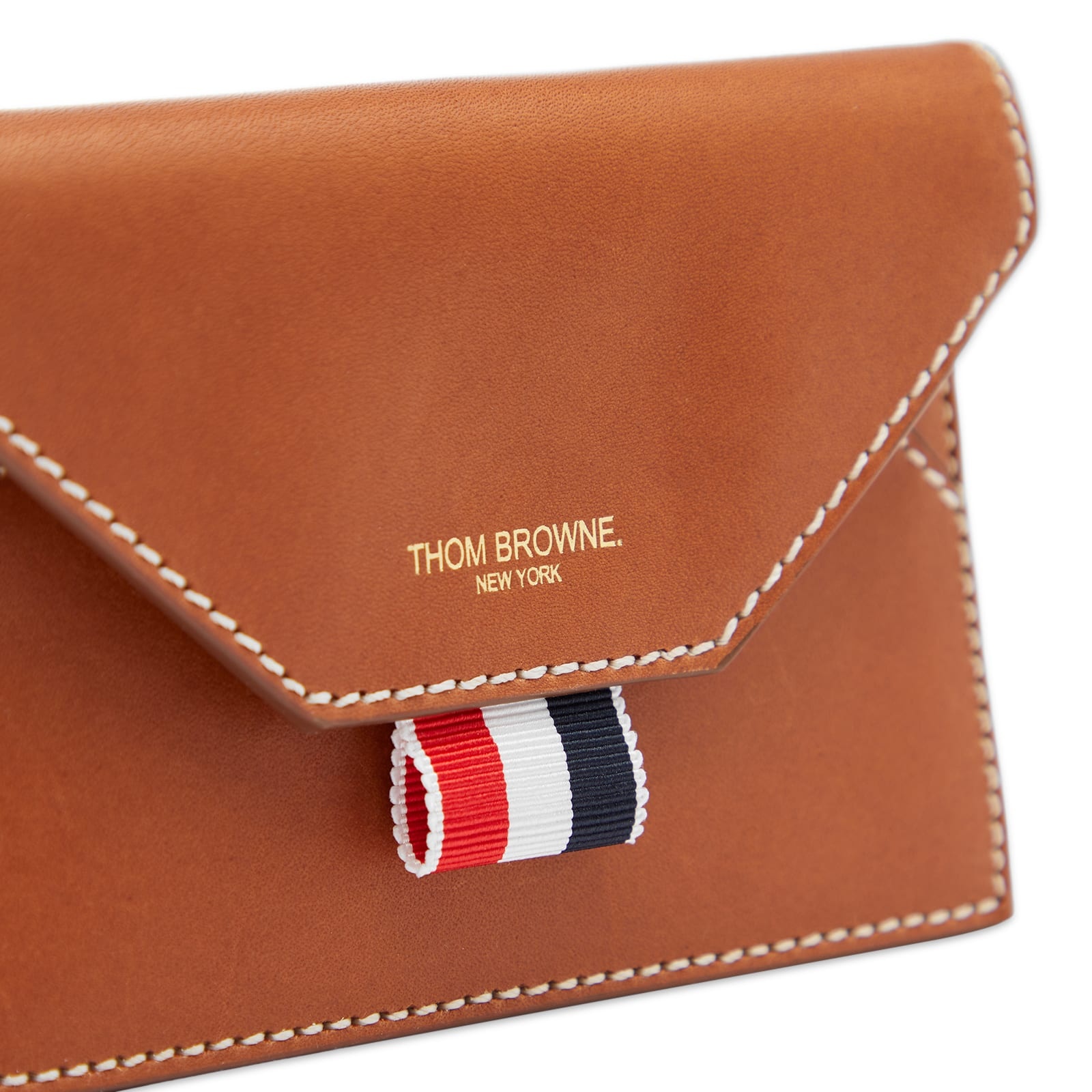 Thom Browne Contrast Stitch Envelope Card Holder - 4