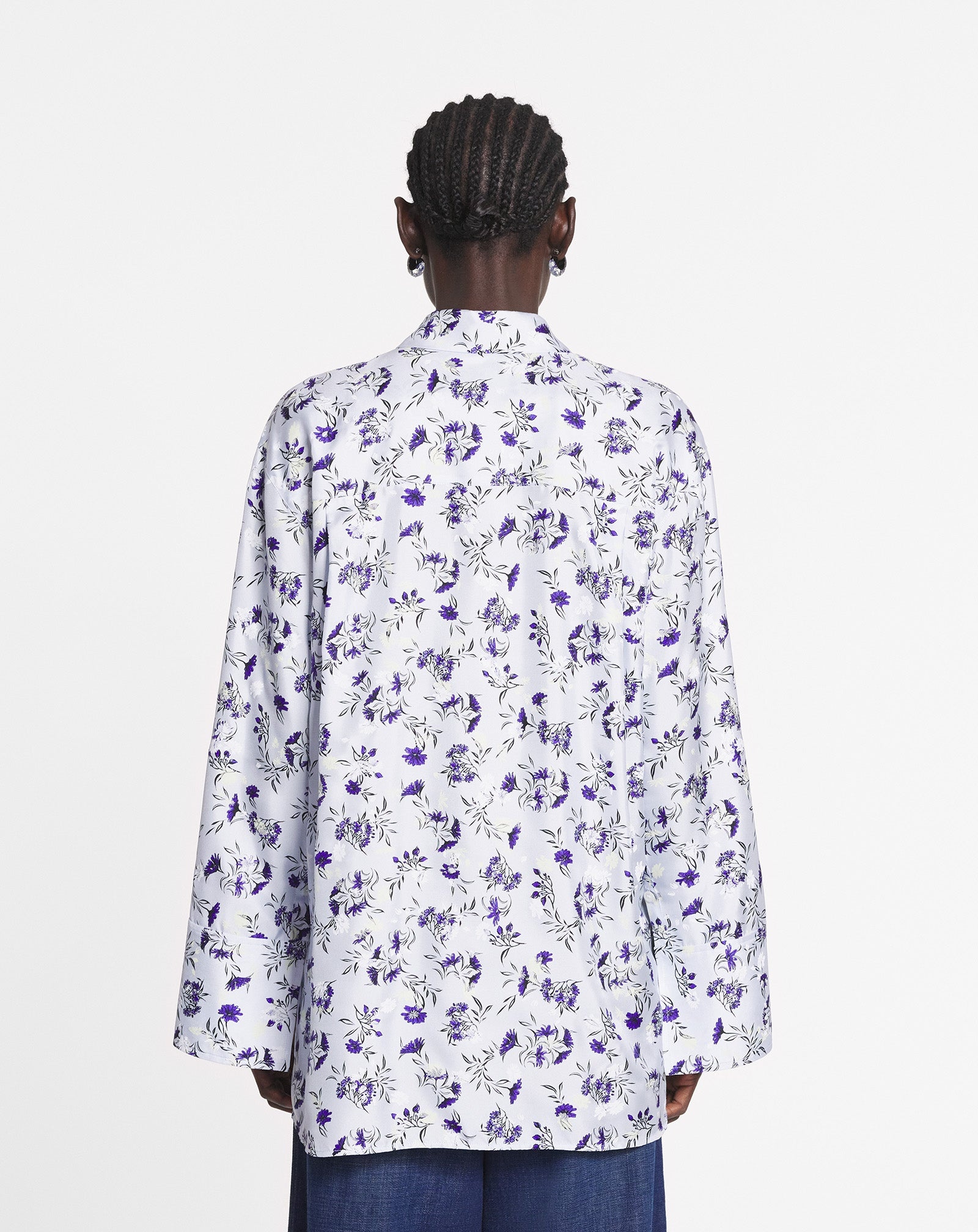 LOOSE-FIT PRINTED SILK SHIRT - 4