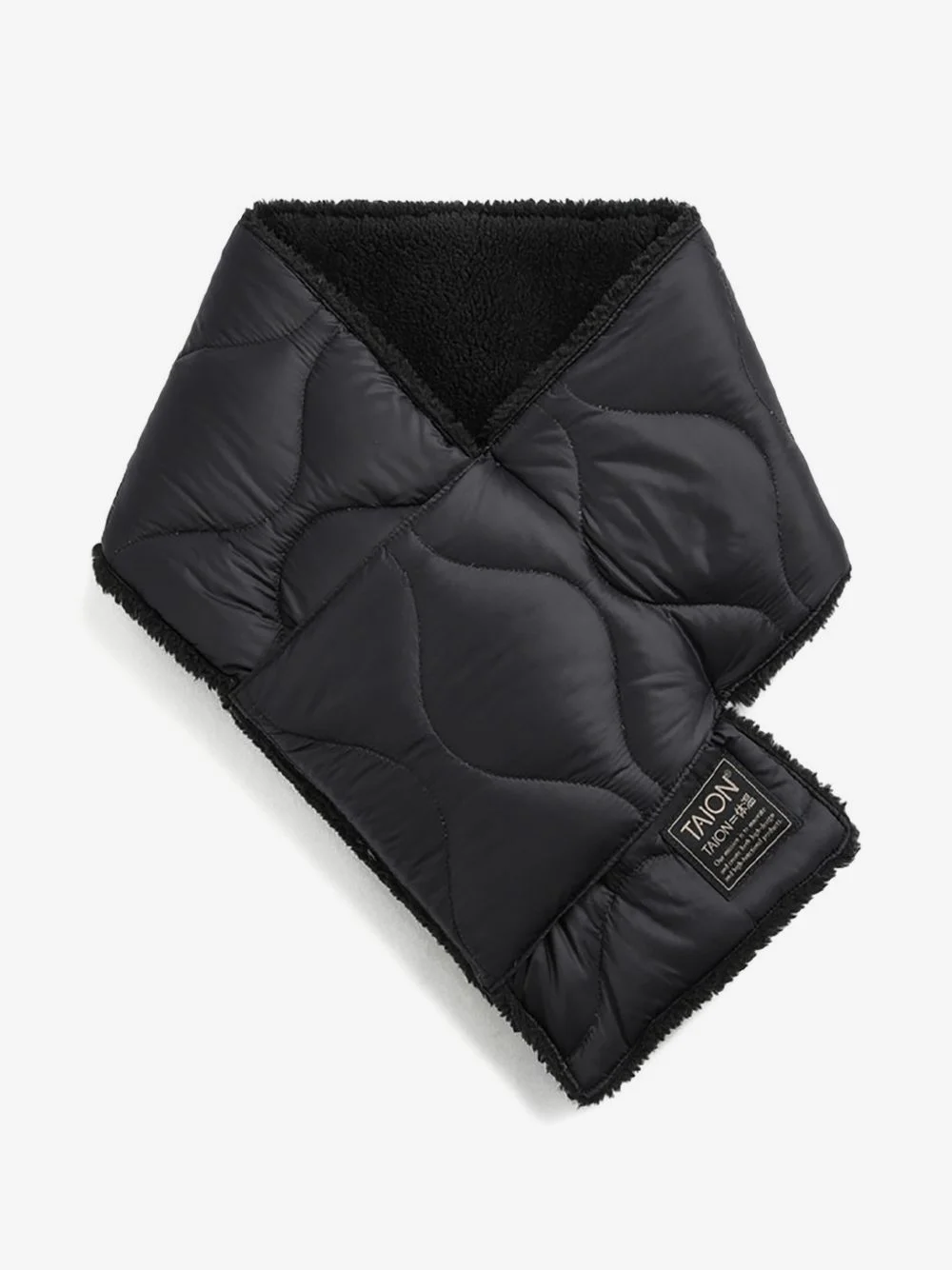 reversible quilted-down scarf - 1