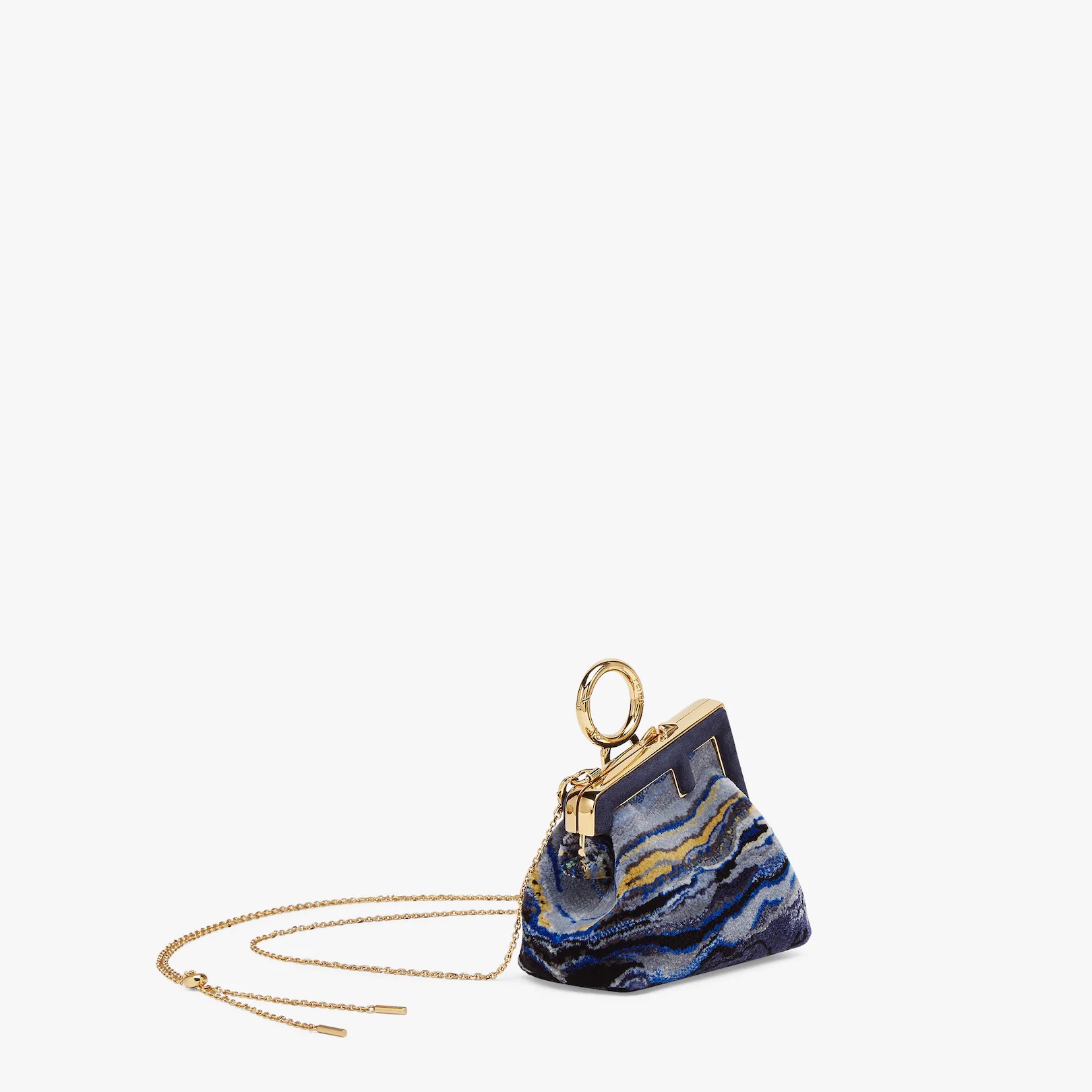 Blue fabric charm - 2