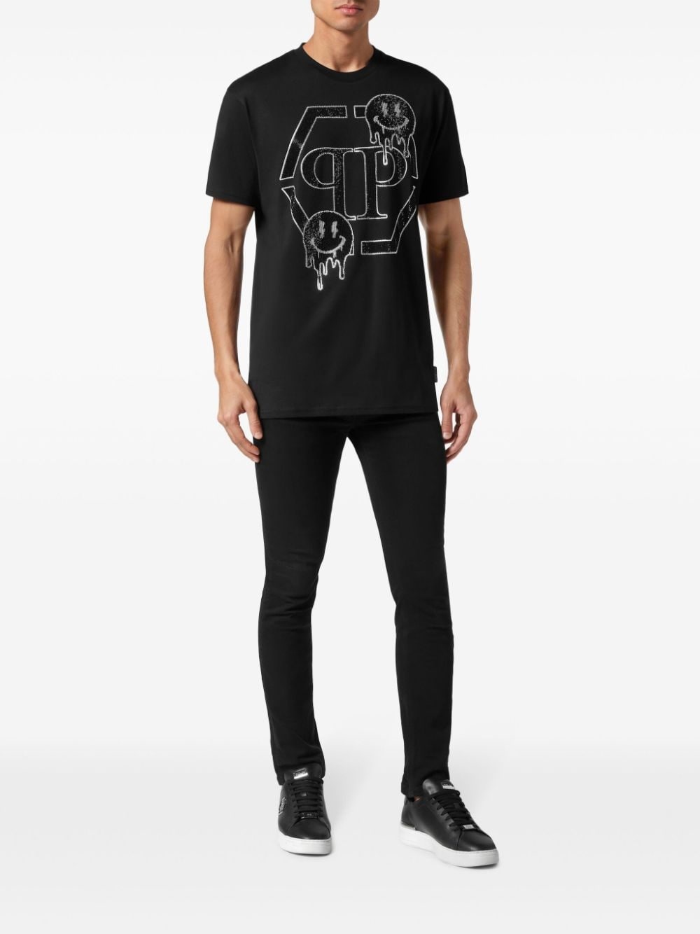 Smile rhinestone-embellished T-shirt - 2