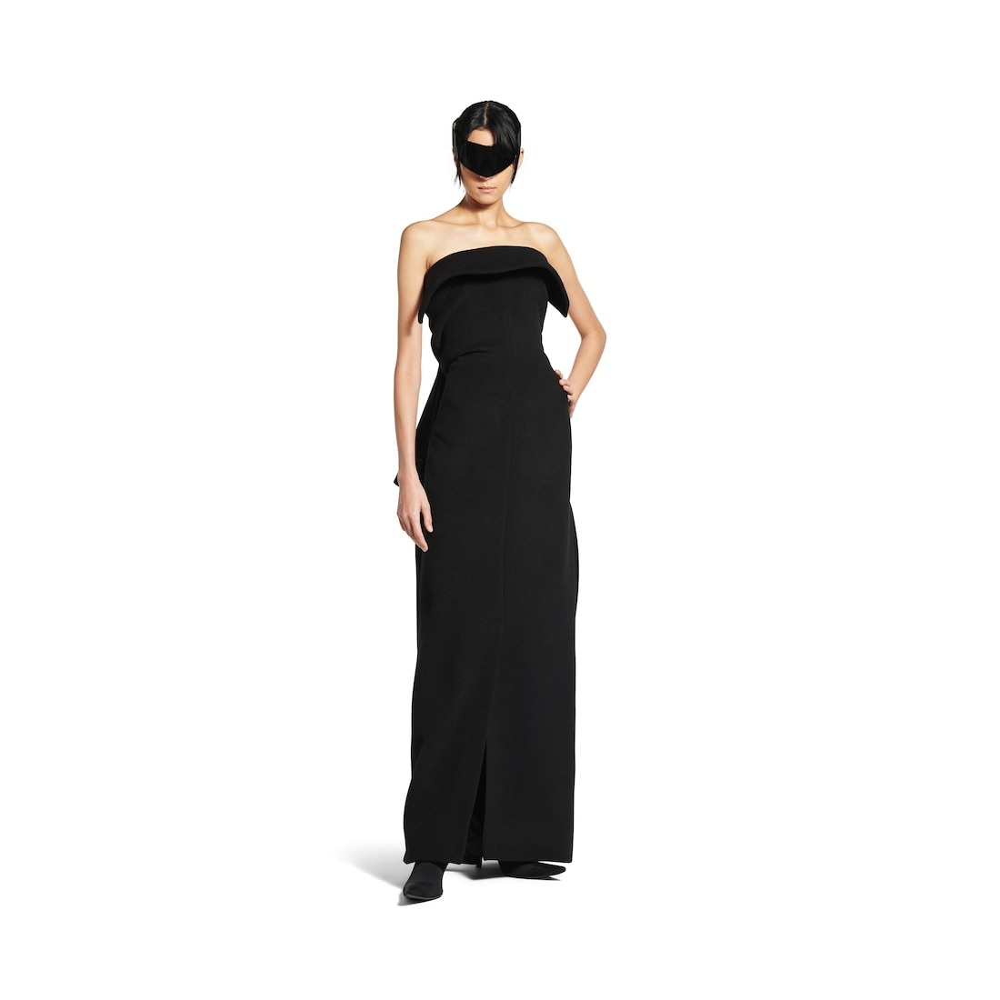 Women's Coat Bustier Dress in Black - 2