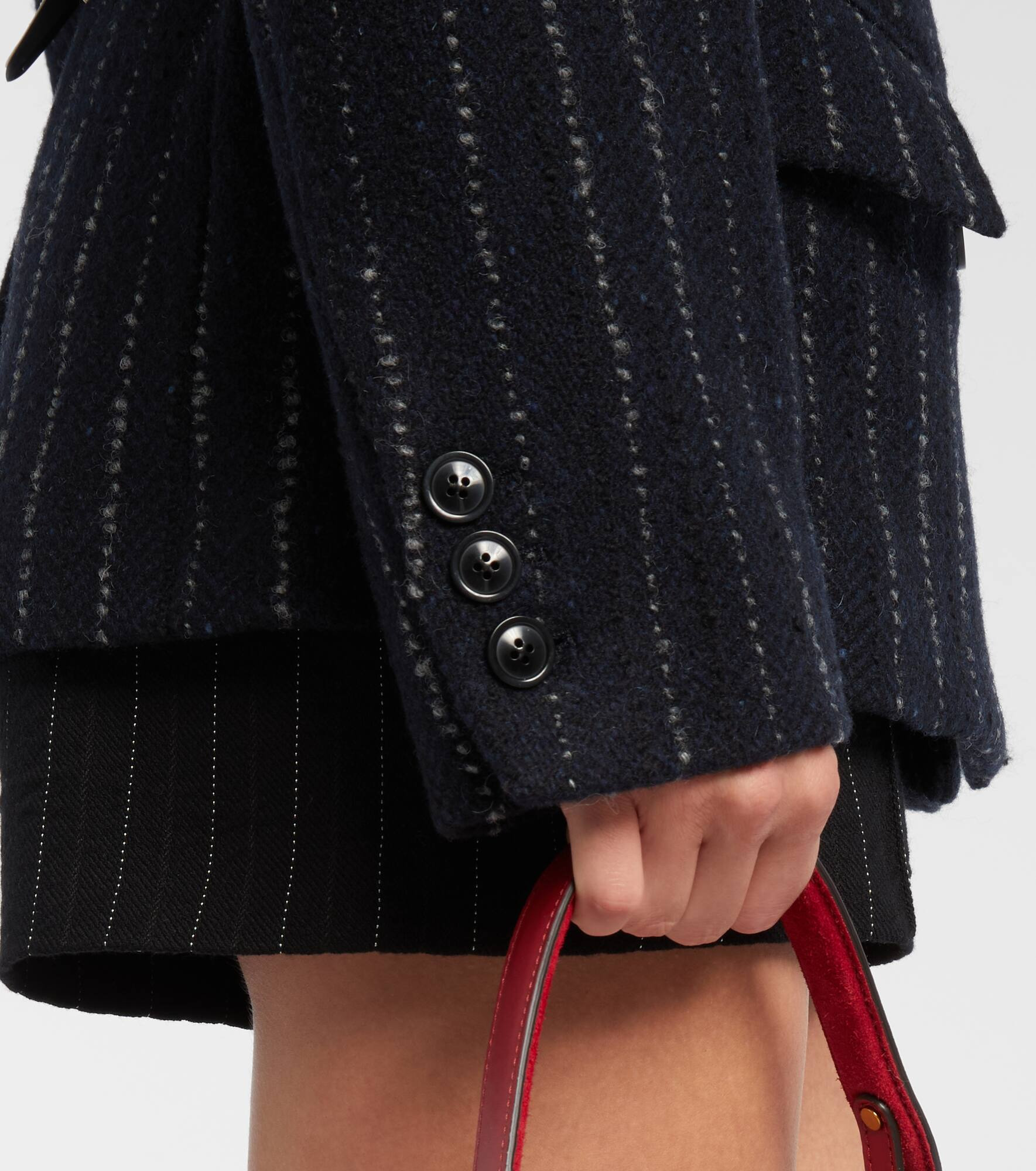 Fyma chalk stripe virgin wool blazer - 6