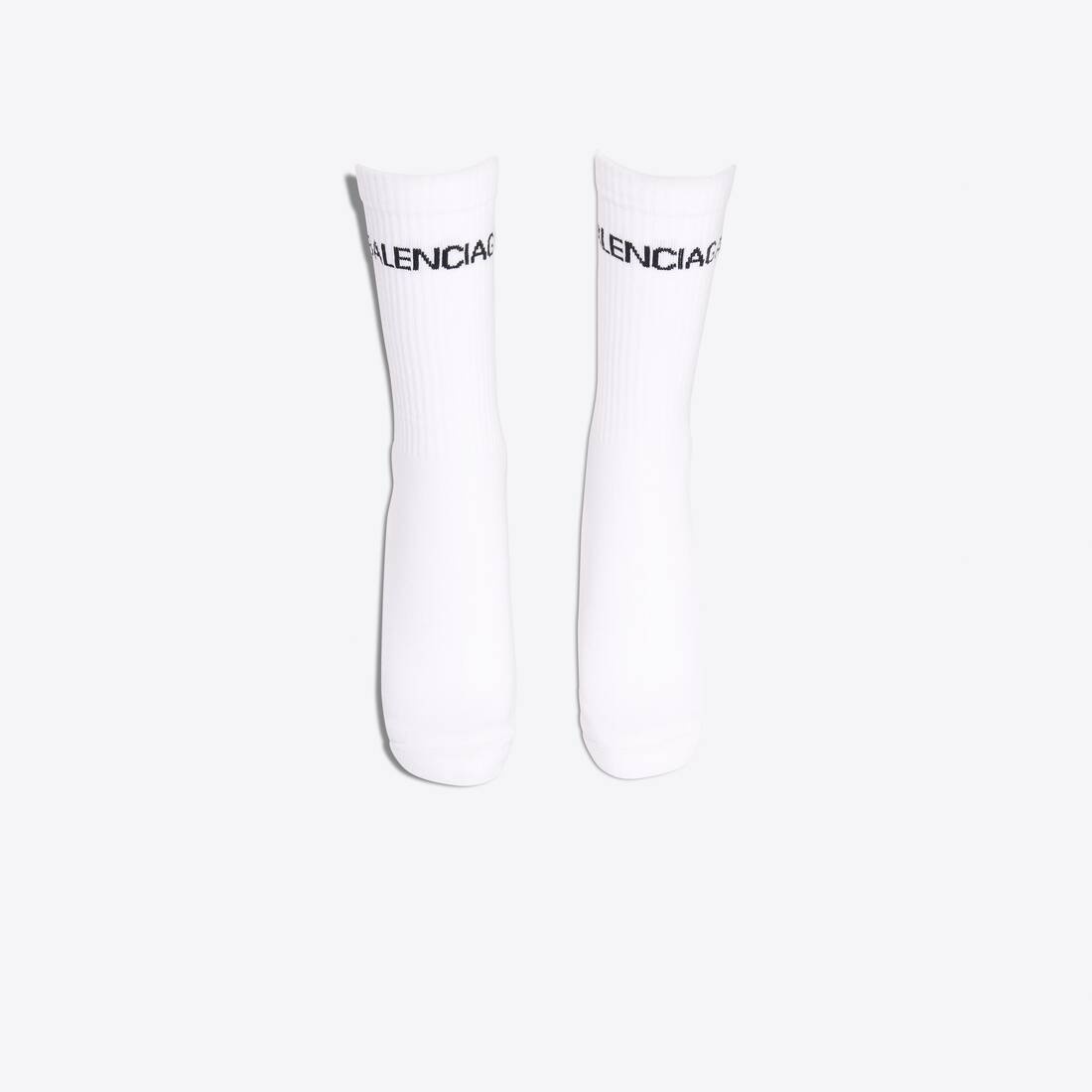 Women's Balenciaga Socks in White/black - 3