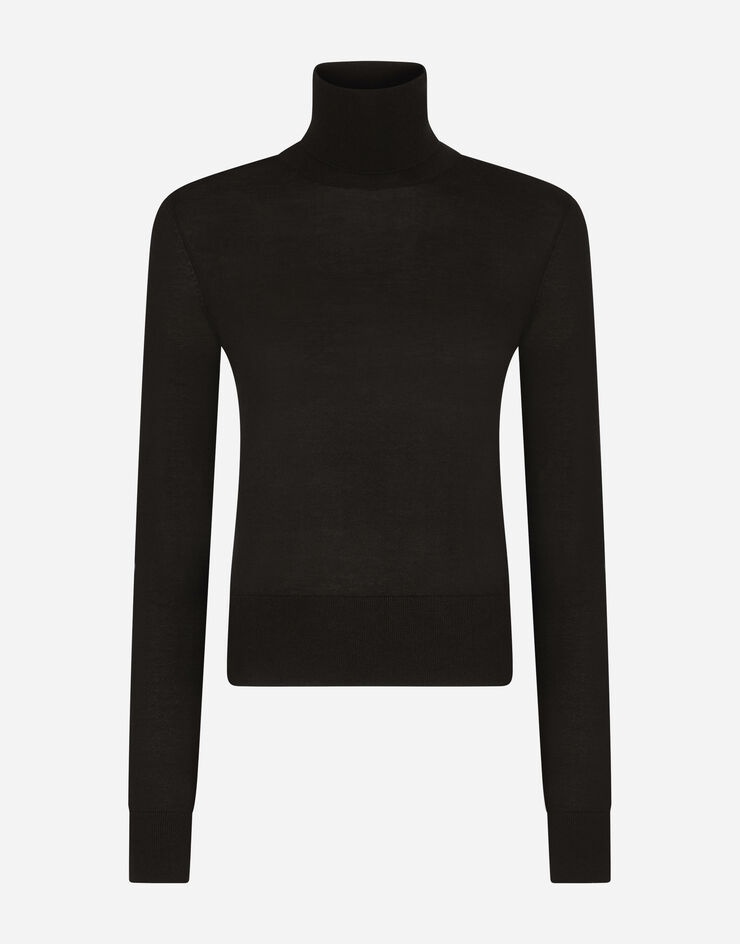 Cashmere and silk turtle-neck sweater - 3