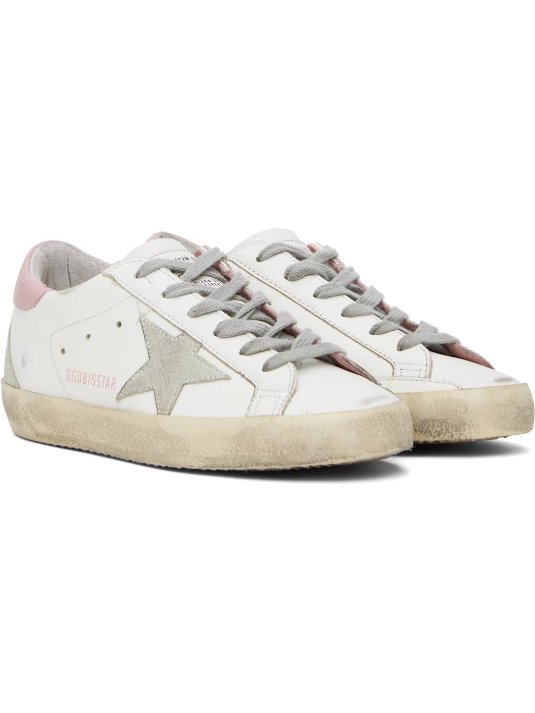 White & Gray Super-Star Sneakers - 4