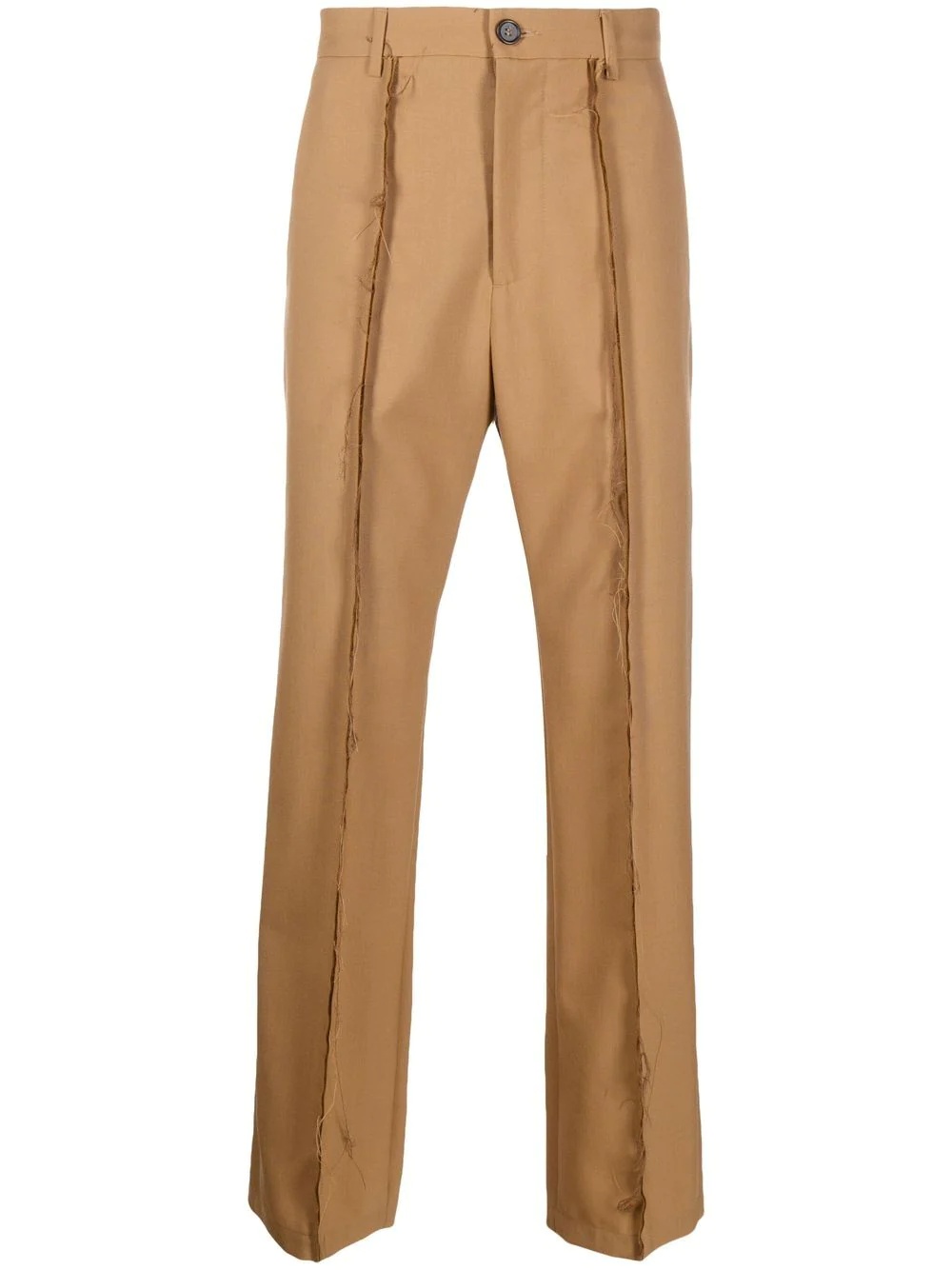 raw-cut edge trousers - 1