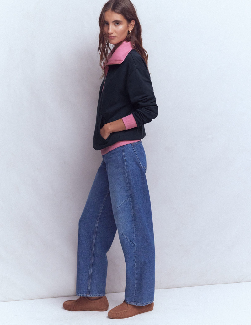 Colourblock Sweatshirt-Pink and Navy 5