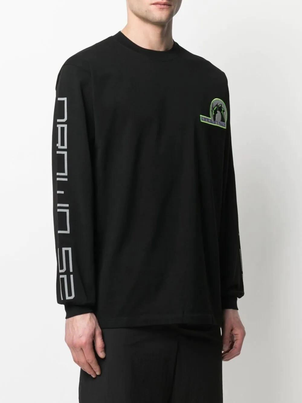 logo-patch cotton sweatshirt - 4