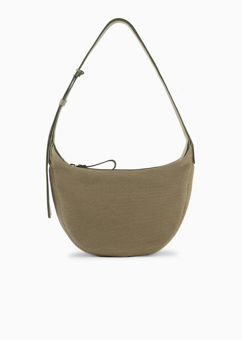 Small canvas and leather shoulder bag 3