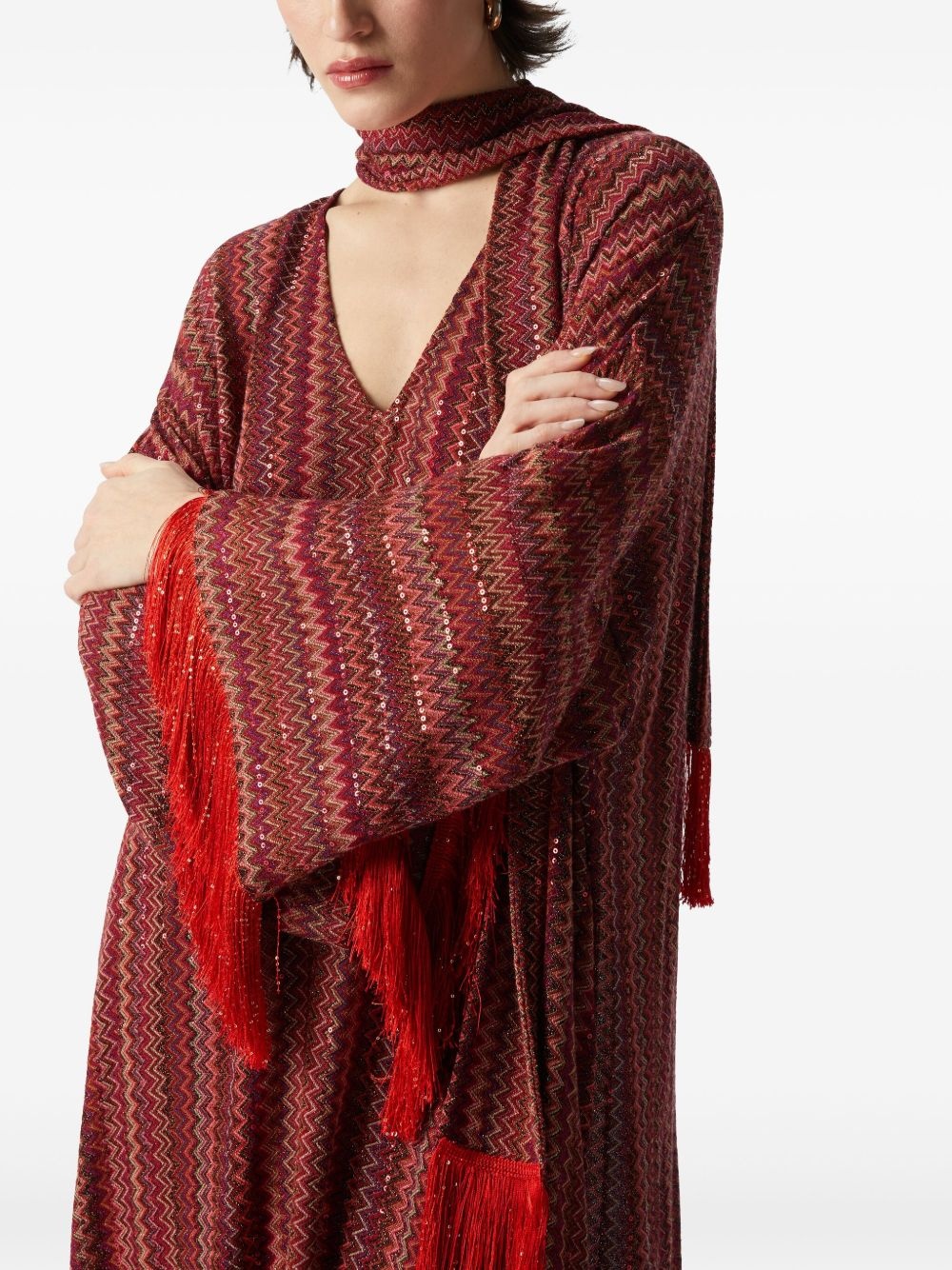 zigzag kaftan dress - 4
