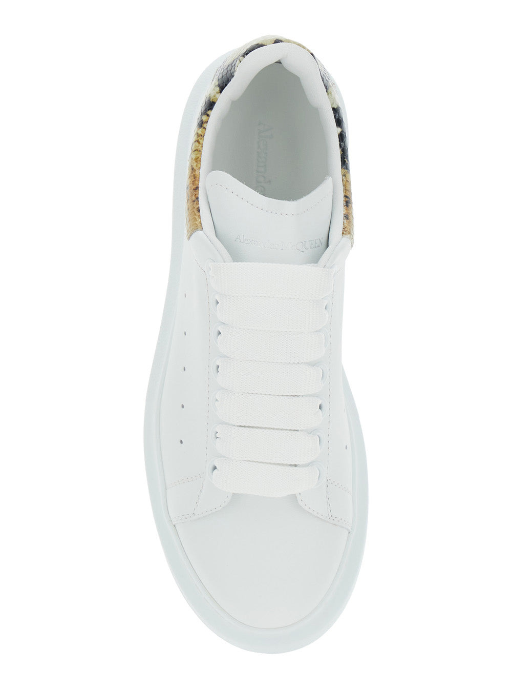 Alexander Mcqueen Women White Oversize Sneakers With Snake Print On The Heel In Leather Woman - 4