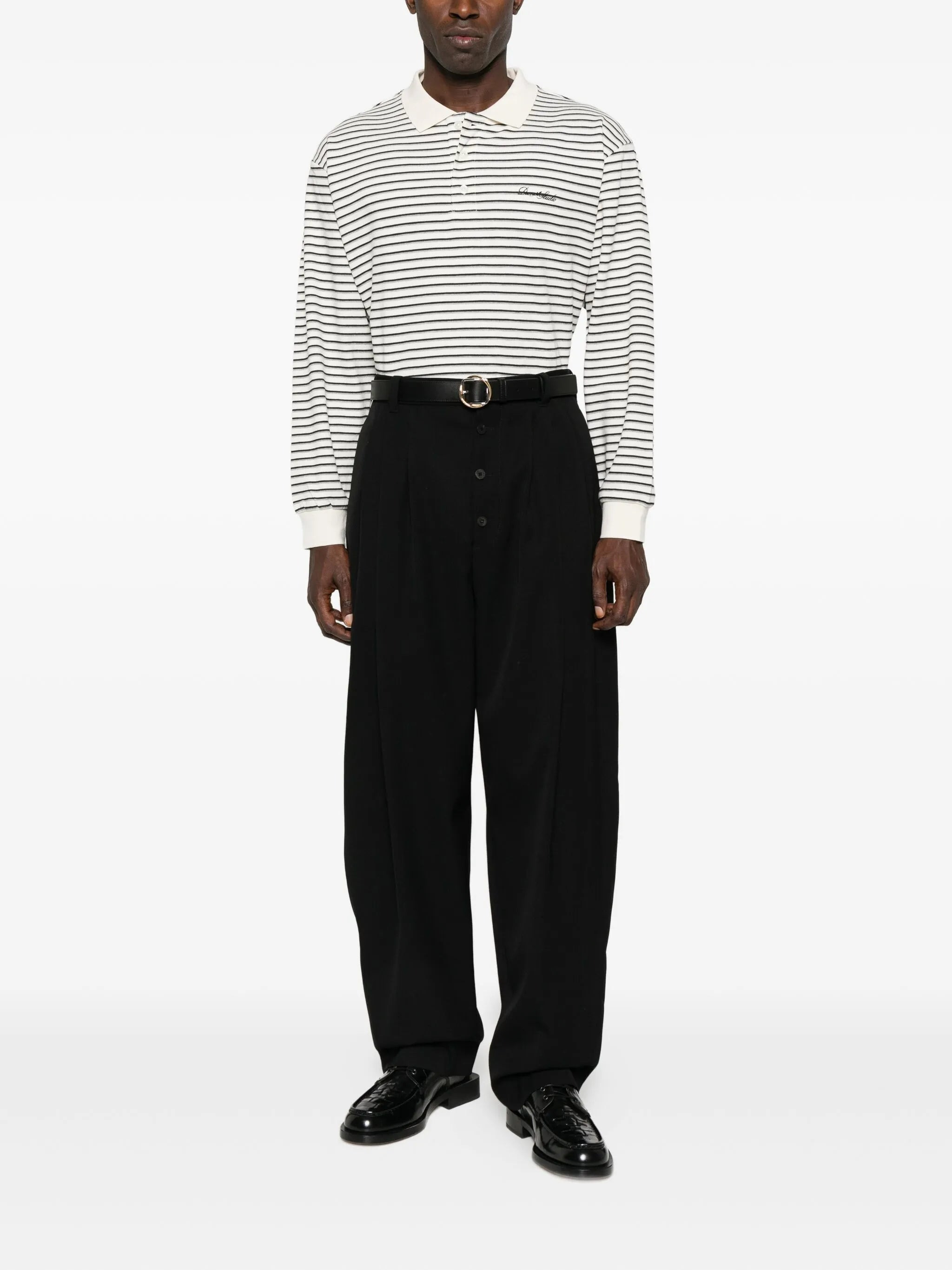 Dunst Striped Long-sleeve Polo Shirt - 4