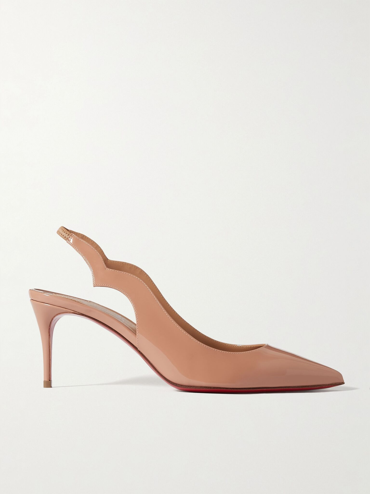 Hot Chick 70 patent-leather slingback pumps Neutral - 1