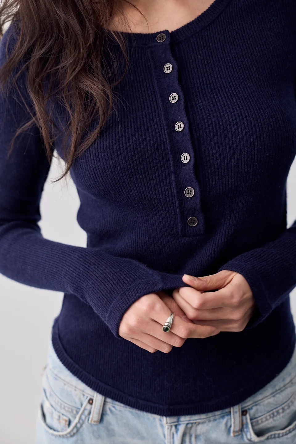 We The Free Hudson Solid Cashmere Henley - 1