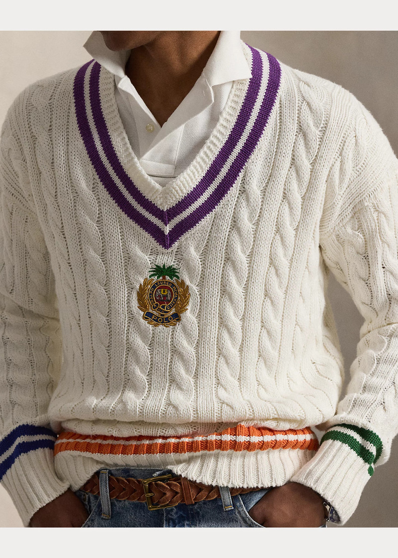 Embroidered Cotton-Linen Cricket Sweater 5