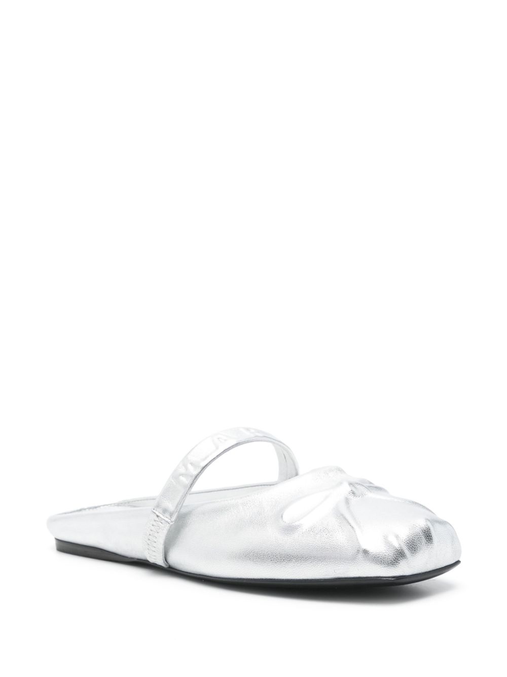 metallic-effect slippers - 2