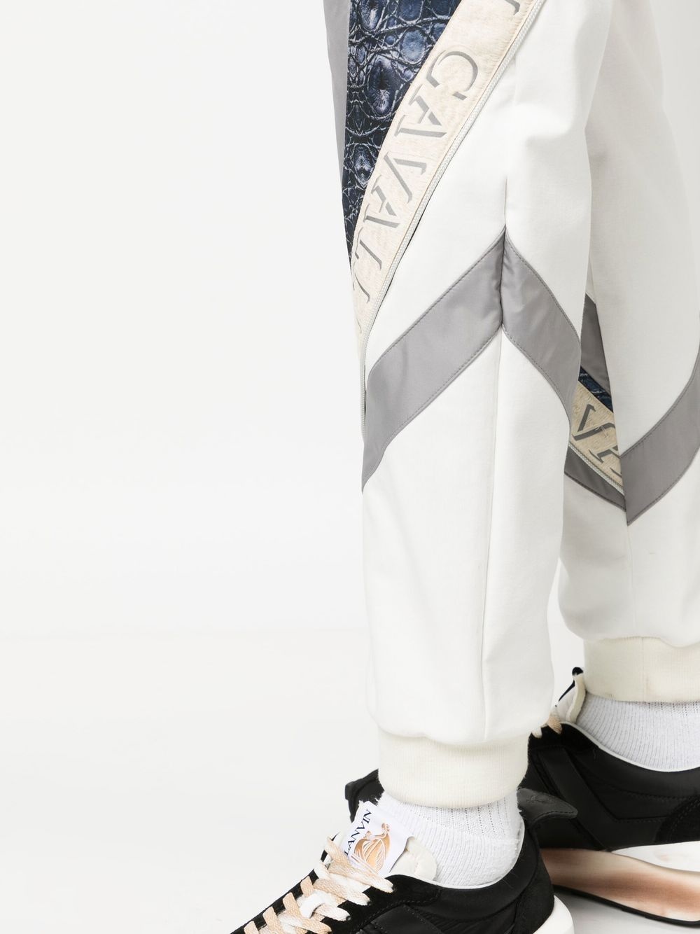 animal print logo-tape track pants - 5