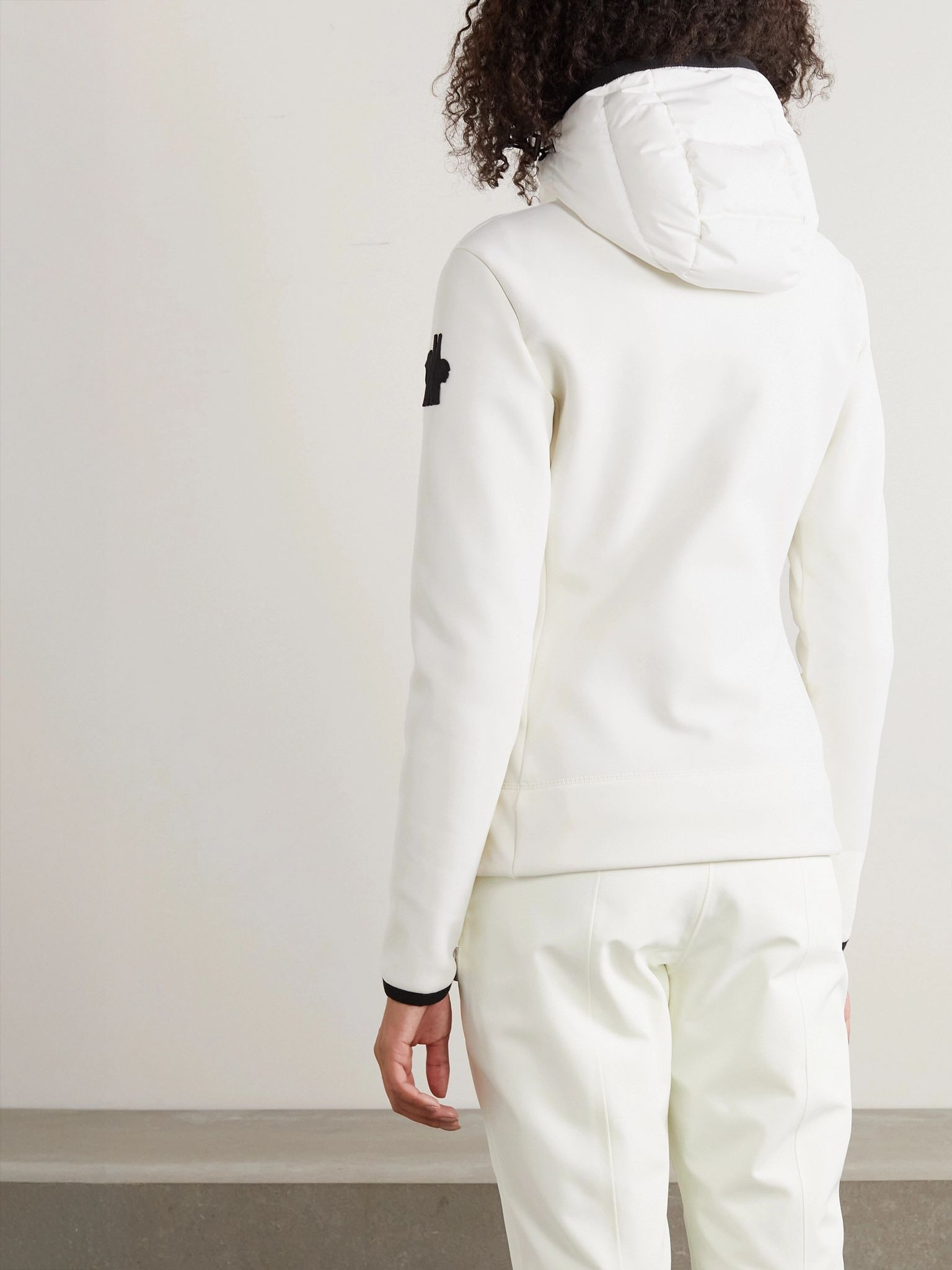 Lamoura hooded grosgrain-trimmed quilted down ski jacket White - 4