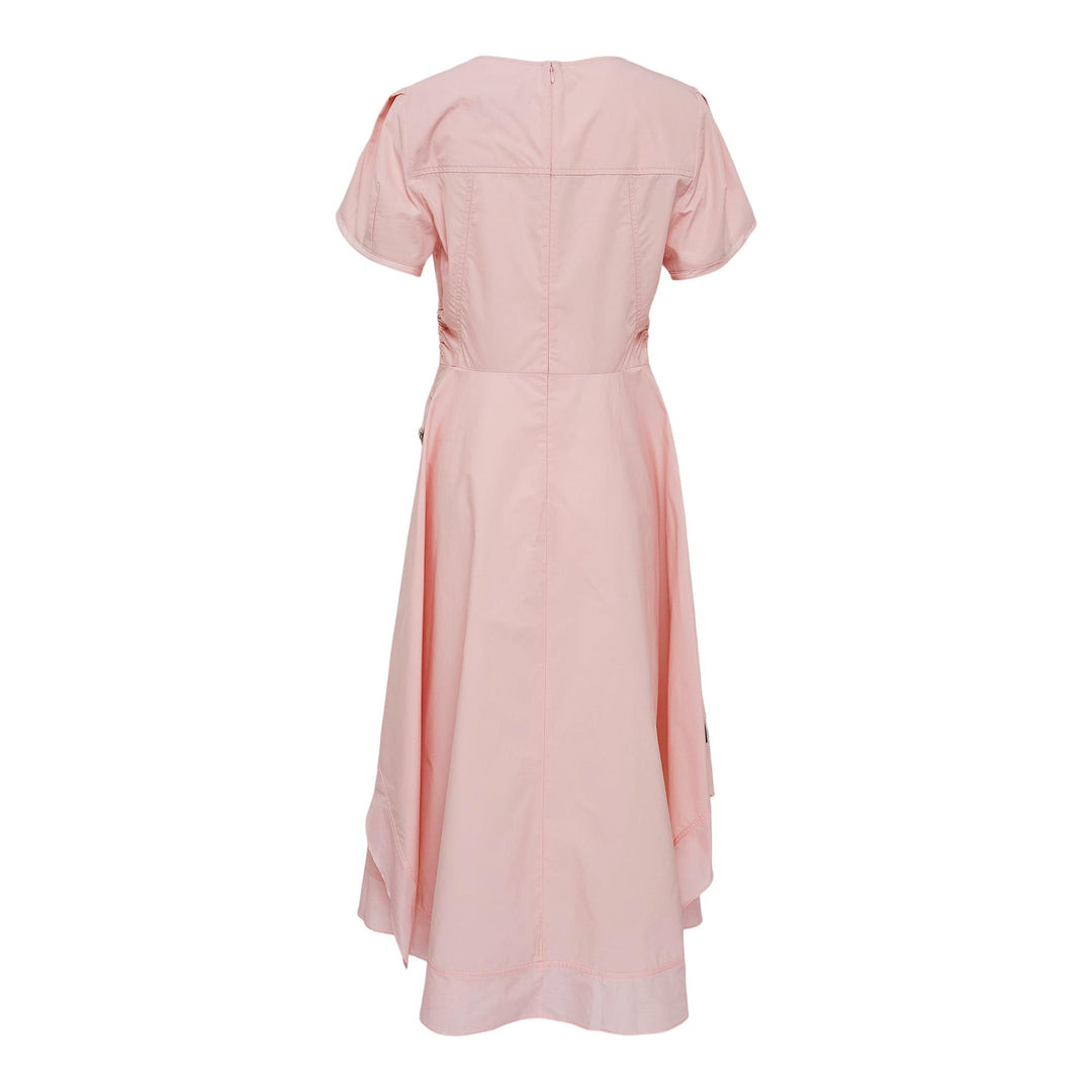 Tulip Sleeve V-Neck Dress - 2