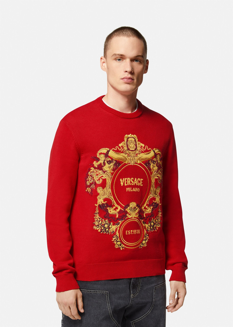 Baroque Intarsia Embroidered Sweater 3