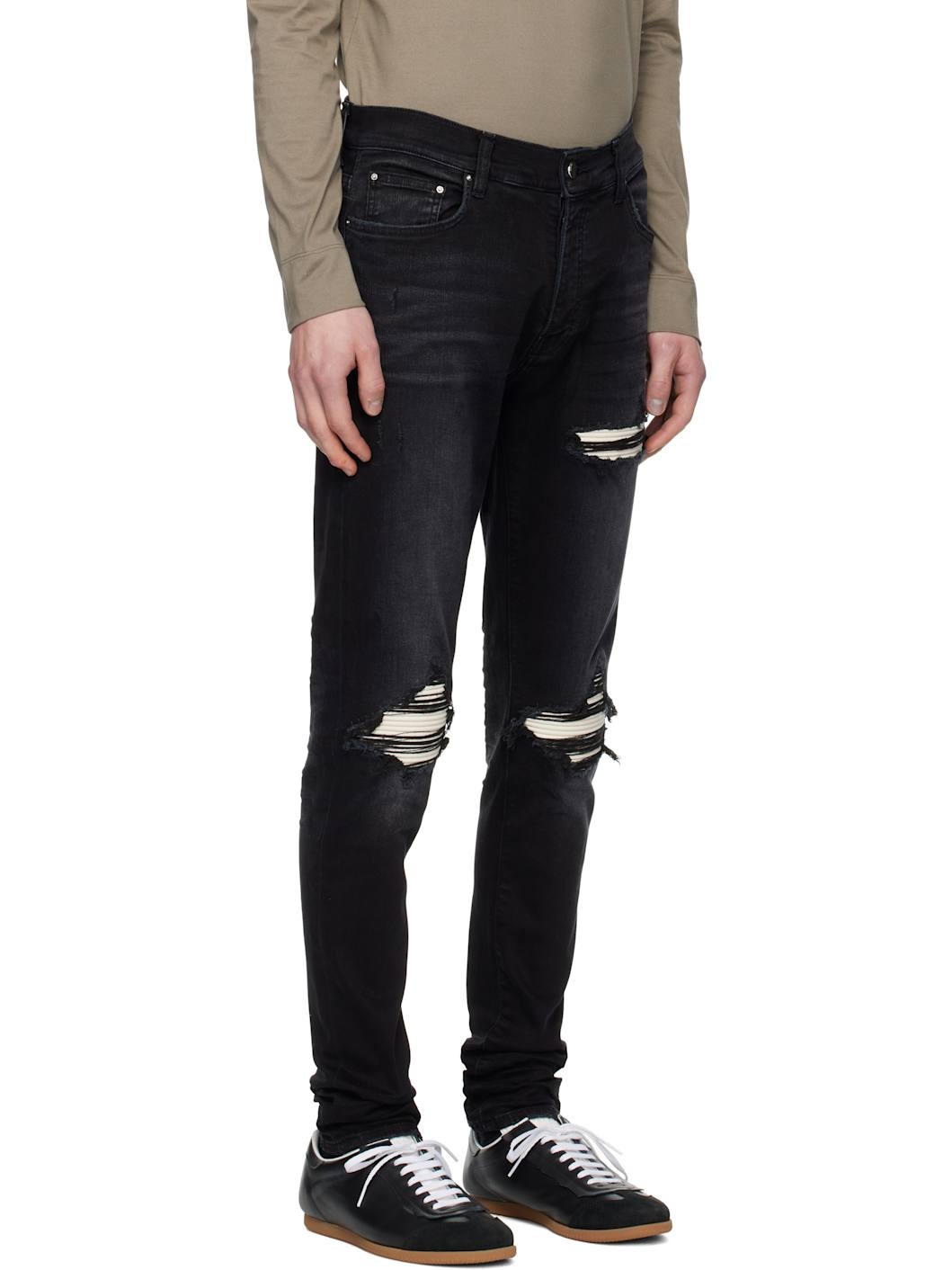 Black MX1 Ultrasuede Jeans - 2