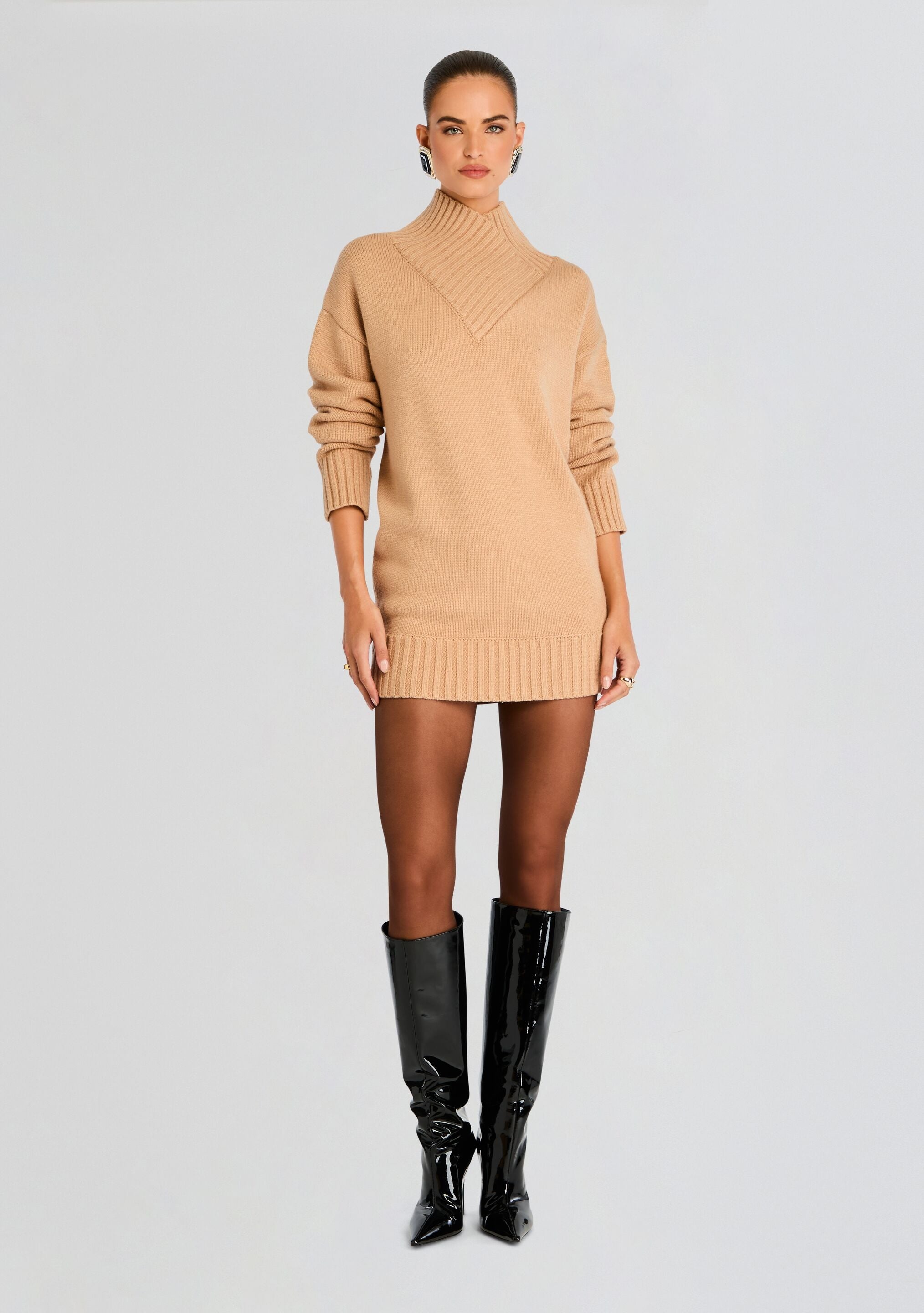 DESSA CHUNKY KNIT SWEATER DRESS - 2