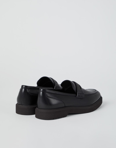 Brunello Cucinelli Nappa leather penny loafers with monili outlook