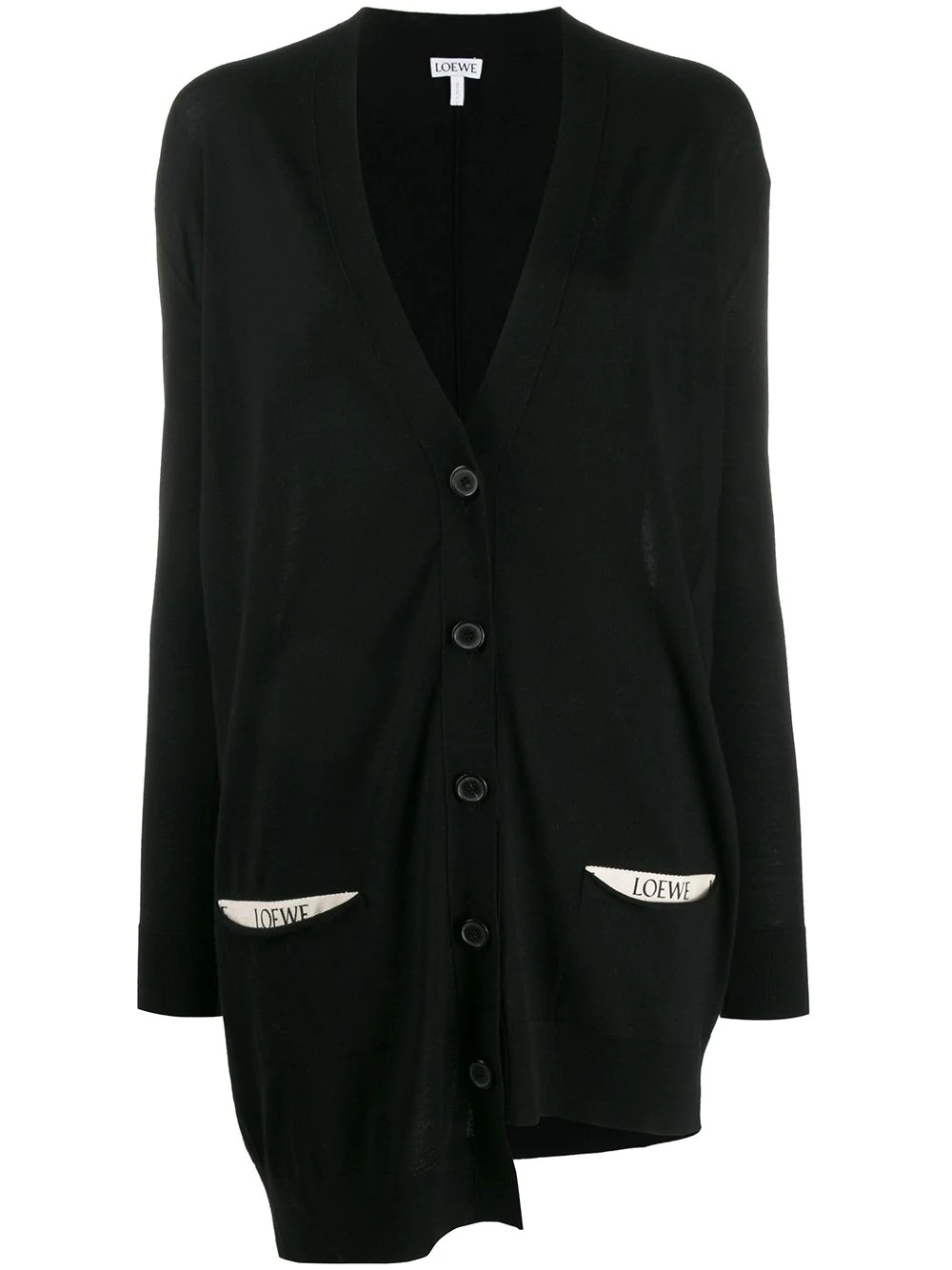 oversized asymmetric cardigan - 1