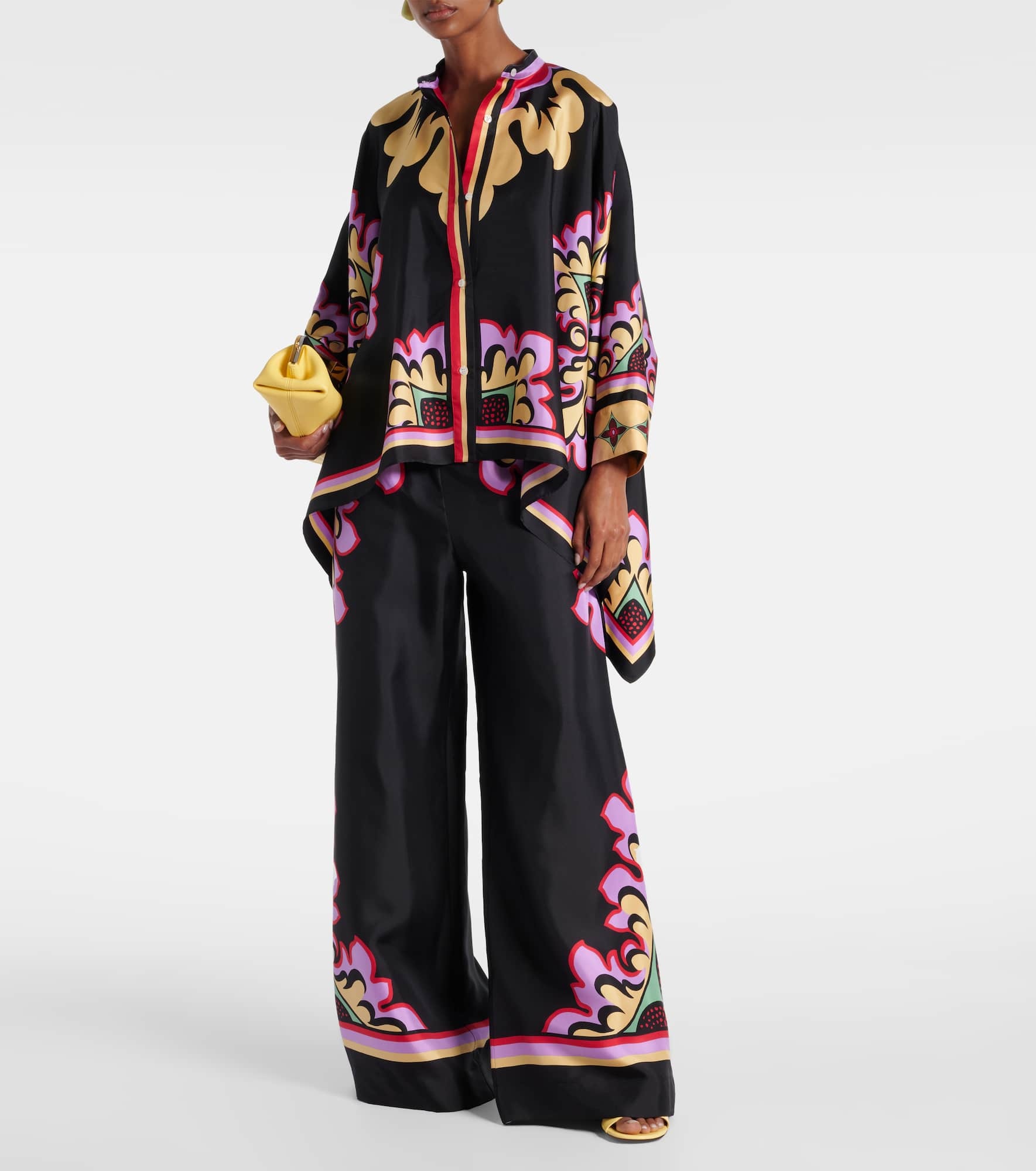 Foulard printed silk blouse - 2