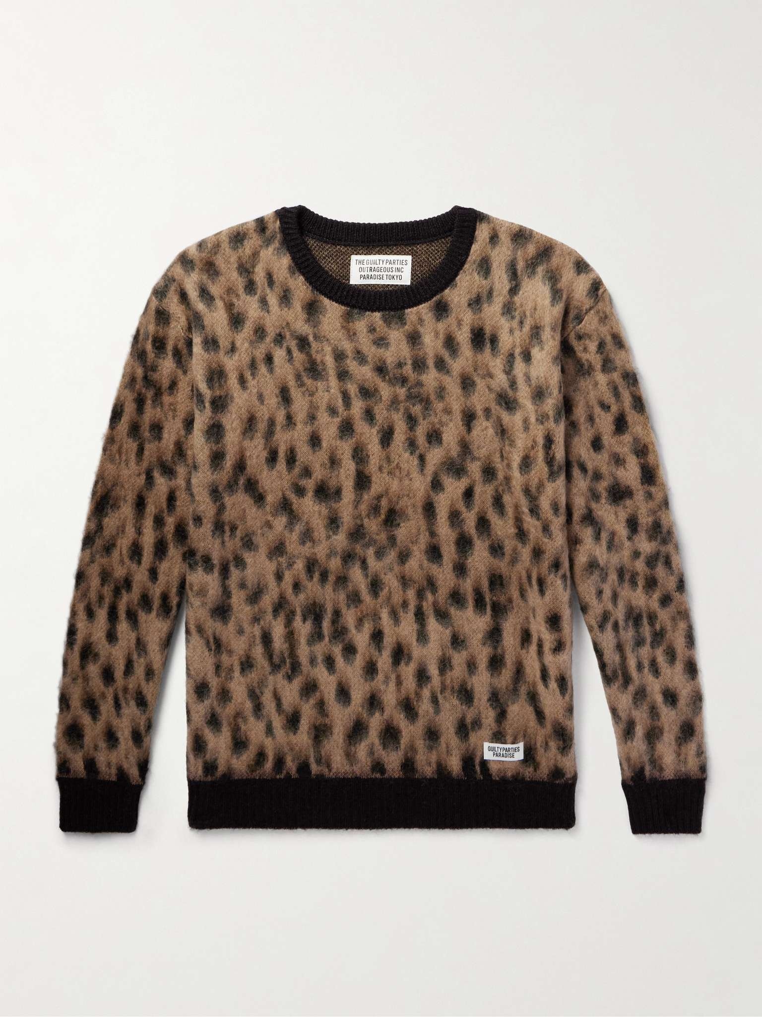 Leopard-Jacquard Knitted Sweater - 1