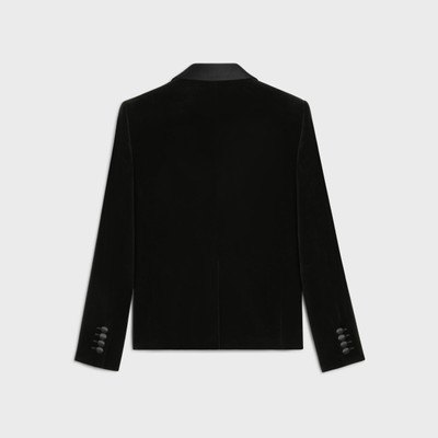 CELINE short tux jacket in cotton velvet outlook