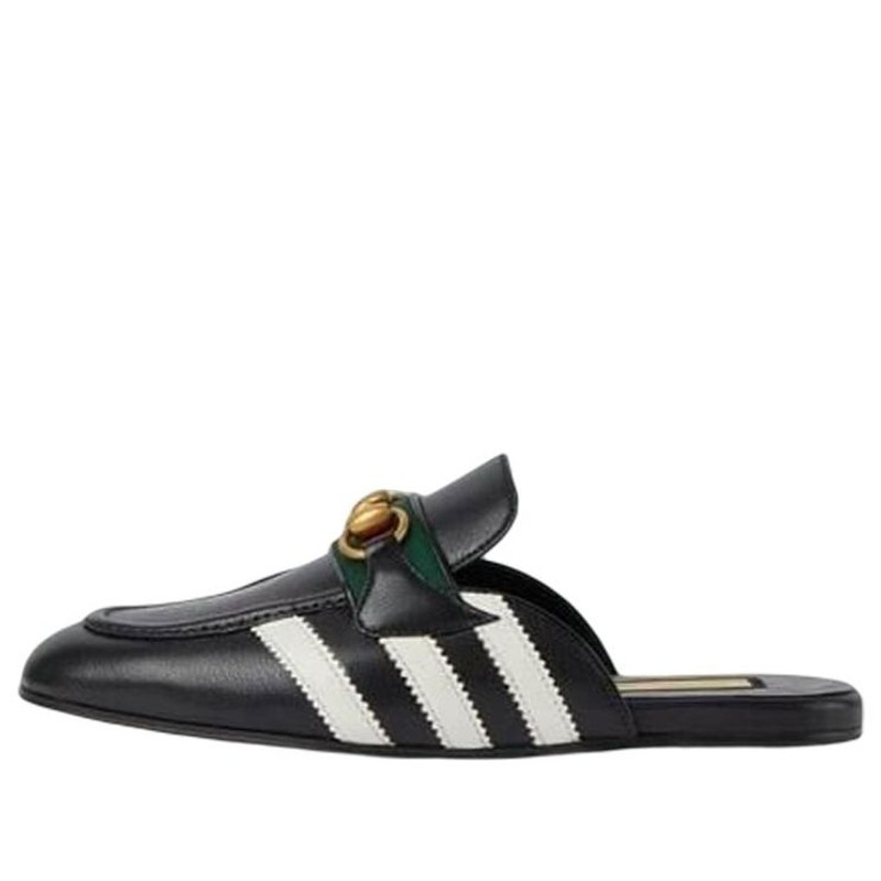 (WMNS) adidas X Gucci Slipper With Horsebit 'Black' 721482-AAA71-1090 - 1