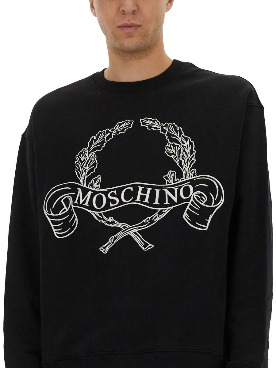 Sweatshirt With Laurel Crown Logo Embroidery - 4