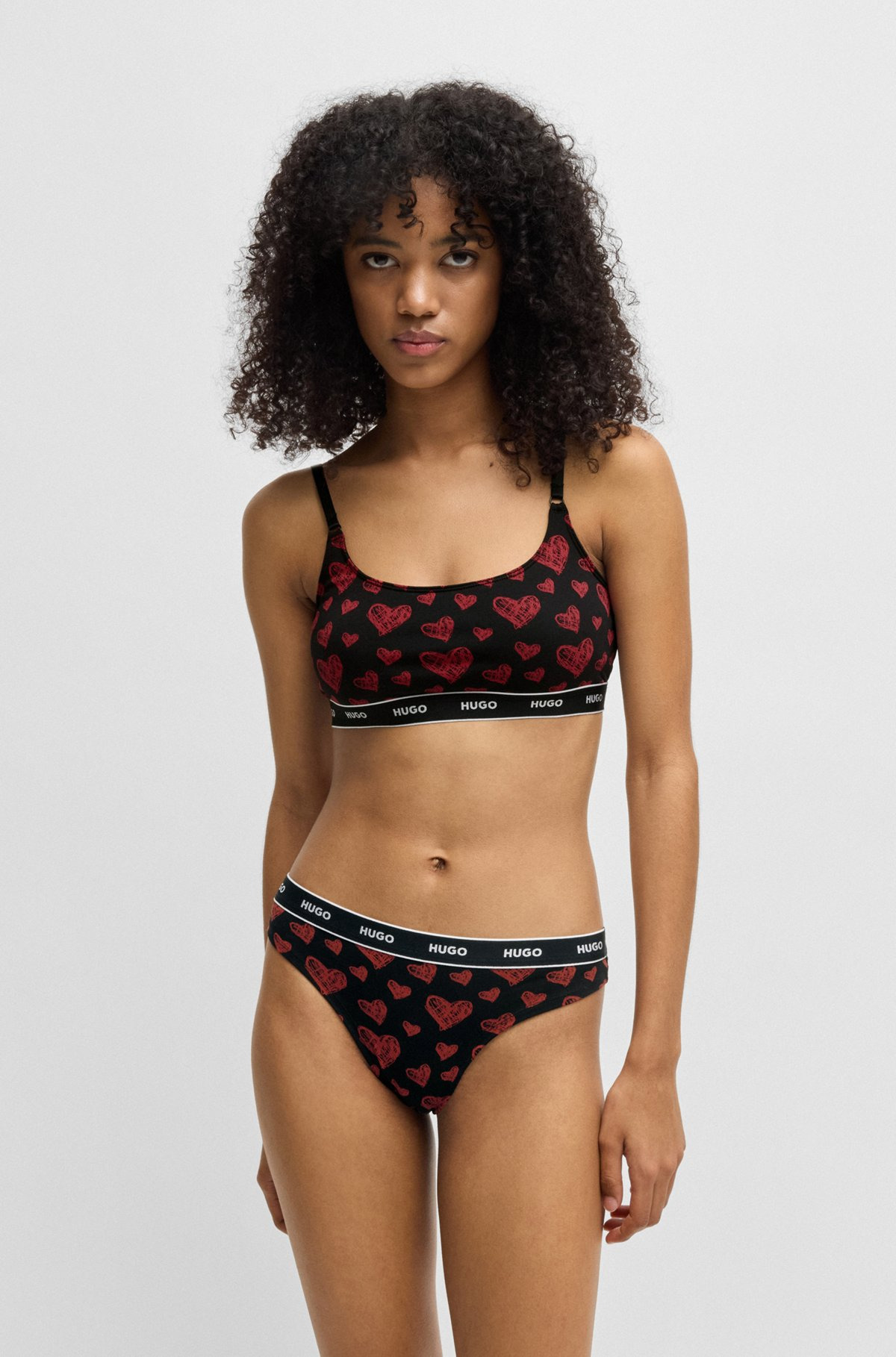 THREE-PACK OF STRETCH-COTTON THONGS WITH LOGO WAISTBANDS - 2