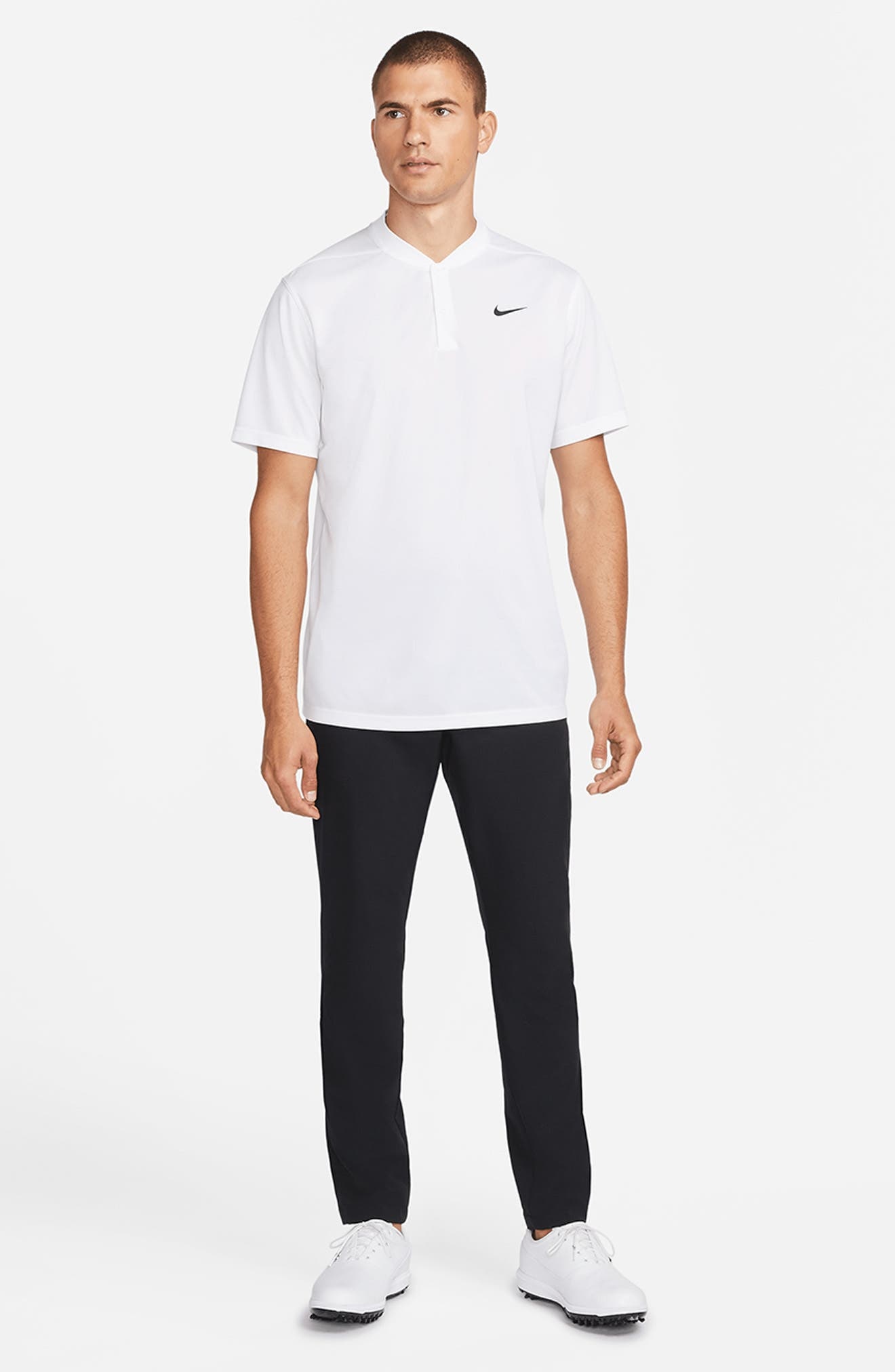 Nike Dri-FIT Victory Blade Collar Polo in White/Black at Nordstrom - 4