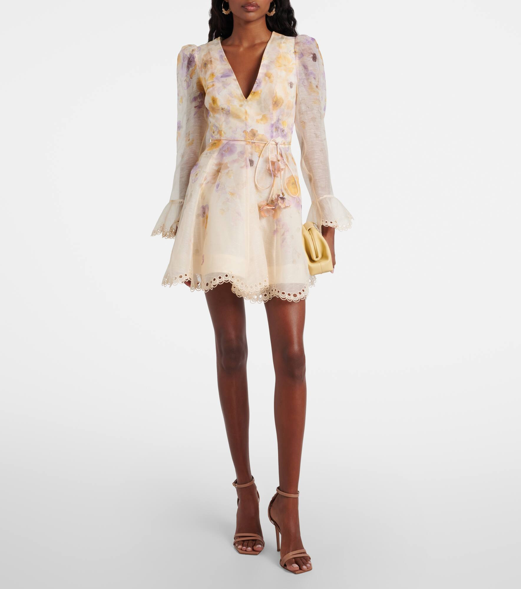 Memento linen and silk minidress - 2