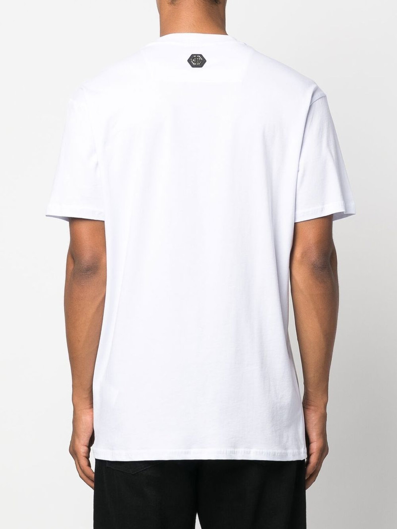 skull-print rhinestone T-shirt 4