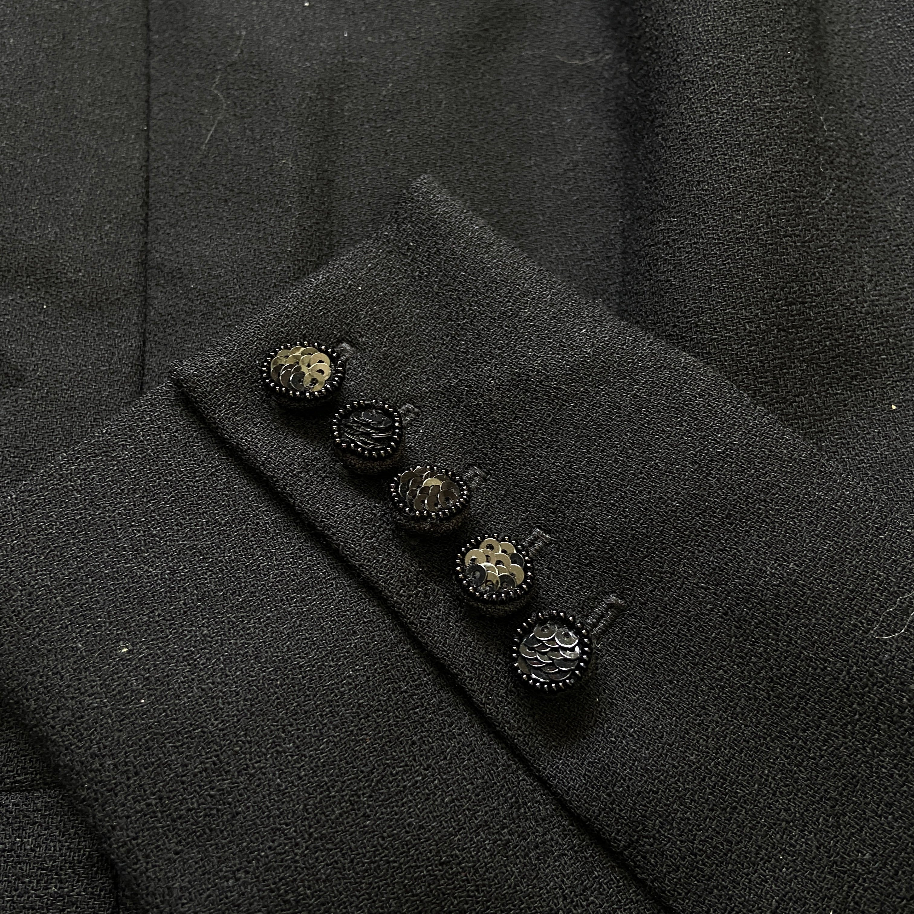 Saint laurent hedi fw14 ruffles wool dress 38 - 8