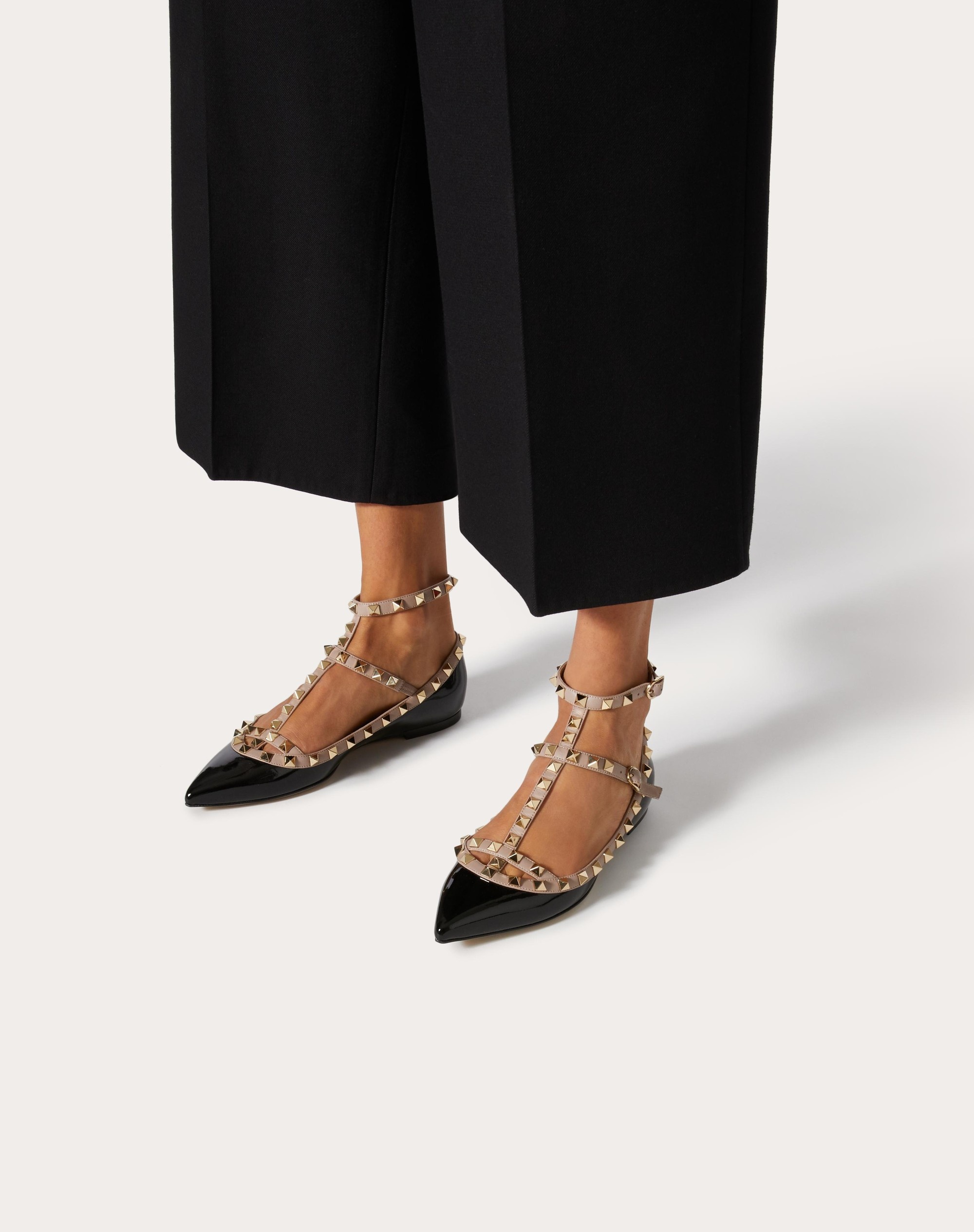 PATENT ROCKSTUD CAGED BALLET FLAT - 6