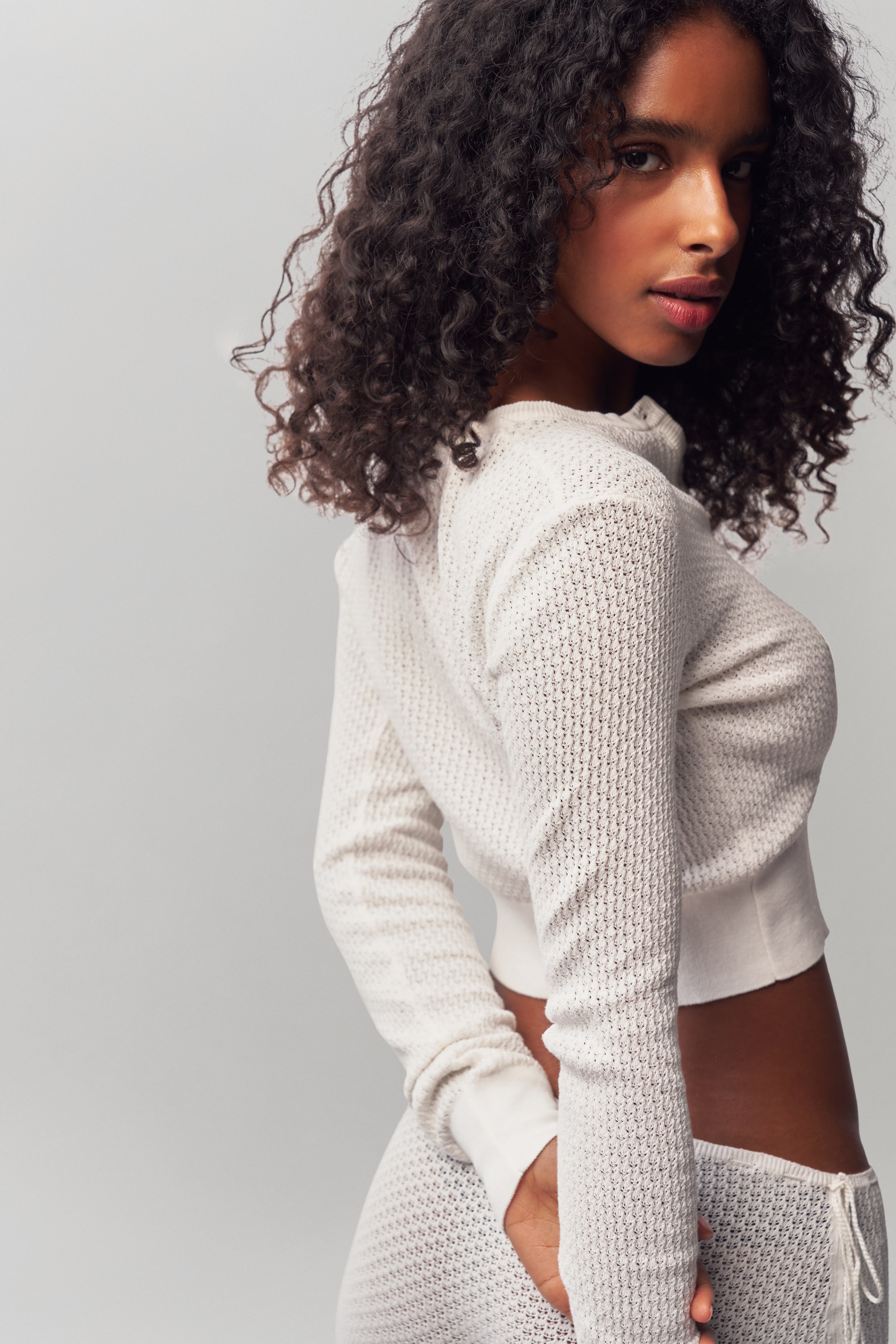 KNIT SIDE TIE SHORT - 5