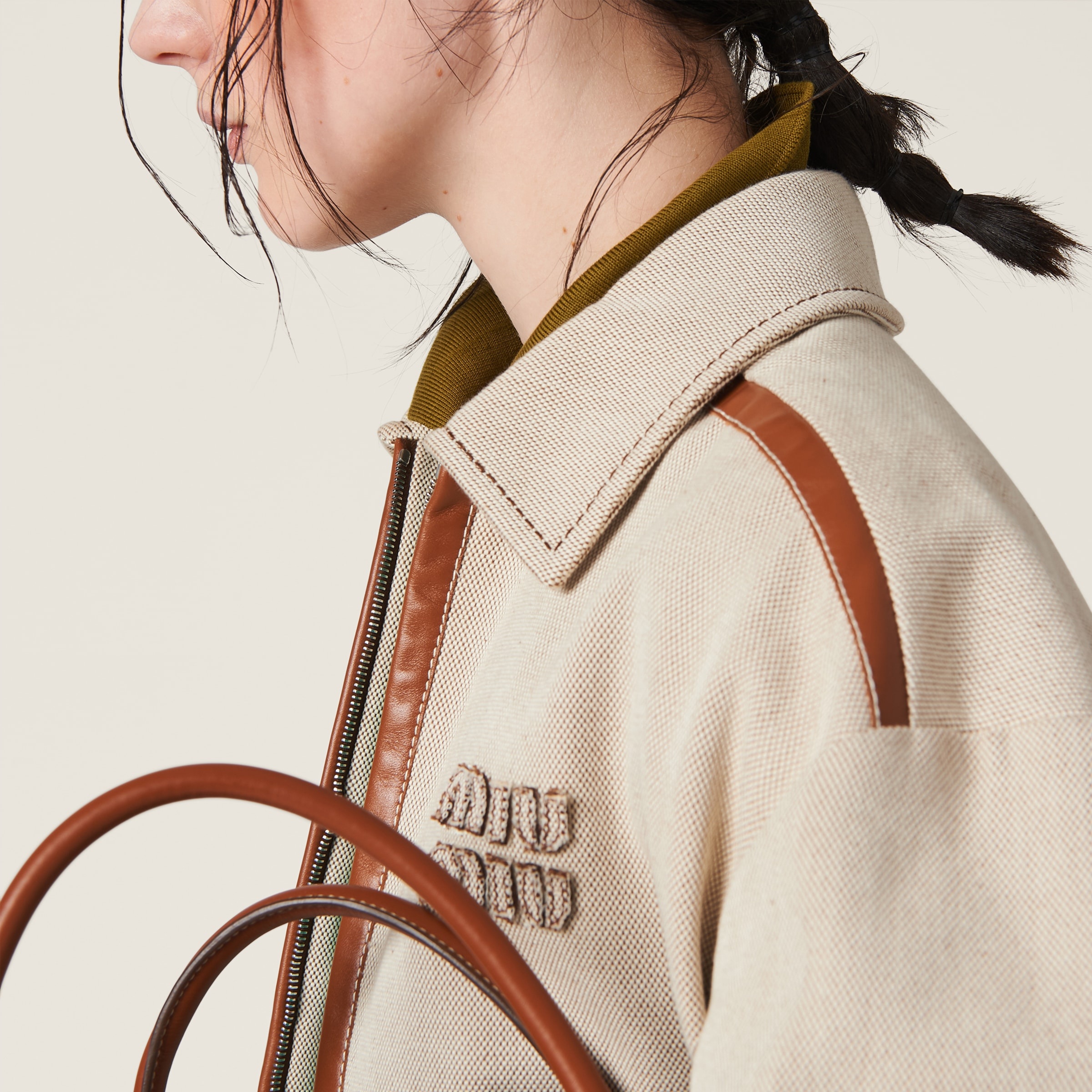 Jacquard canvas blouson jacket - 5