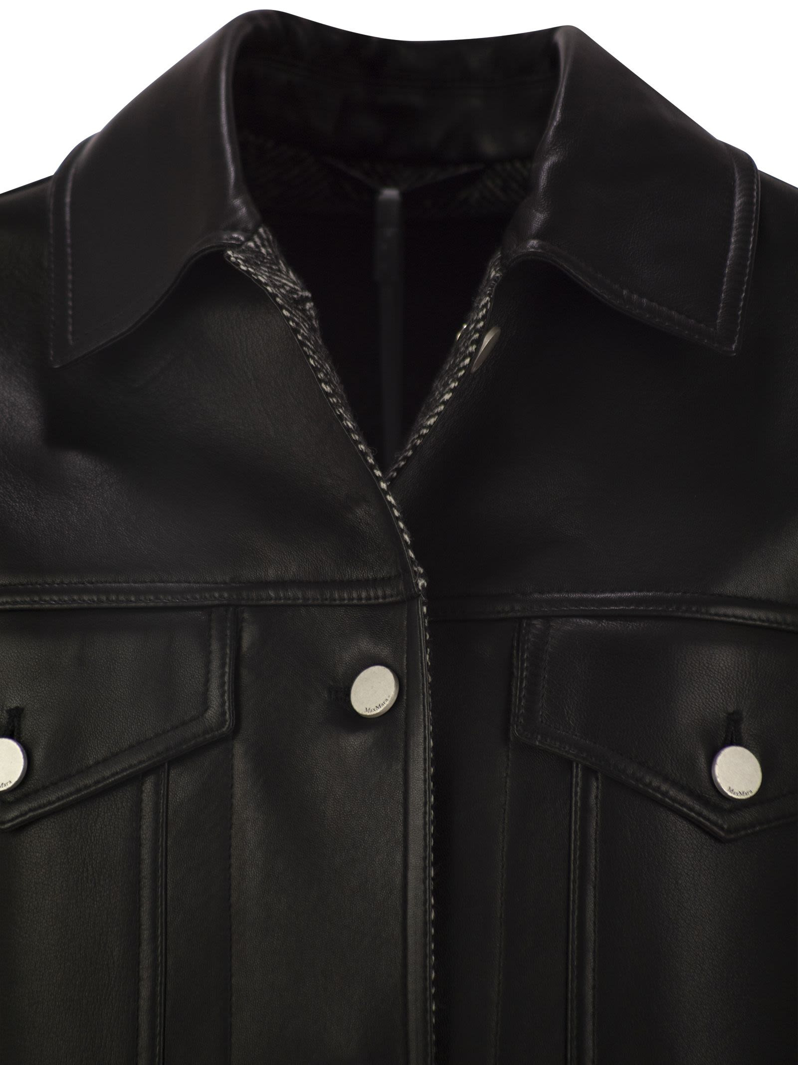 Maxmara Women Girino - Nappa Leather Over Jacket - 4