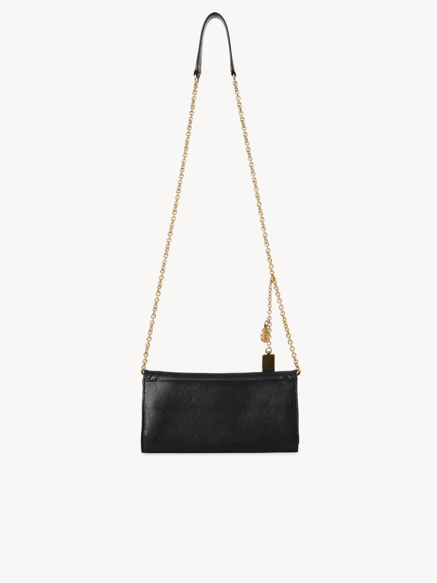 CHLOÉ SPIN FLAP WALLET ON CHAIN IN GRAINED LEATHER - 4